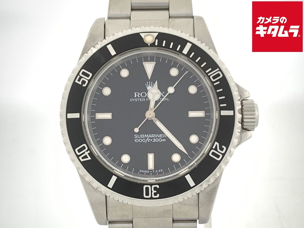 【中古】 【並品】 ロレックス(ROLEX) サブマリーナー ブラック 14060 ステンレス フチあり