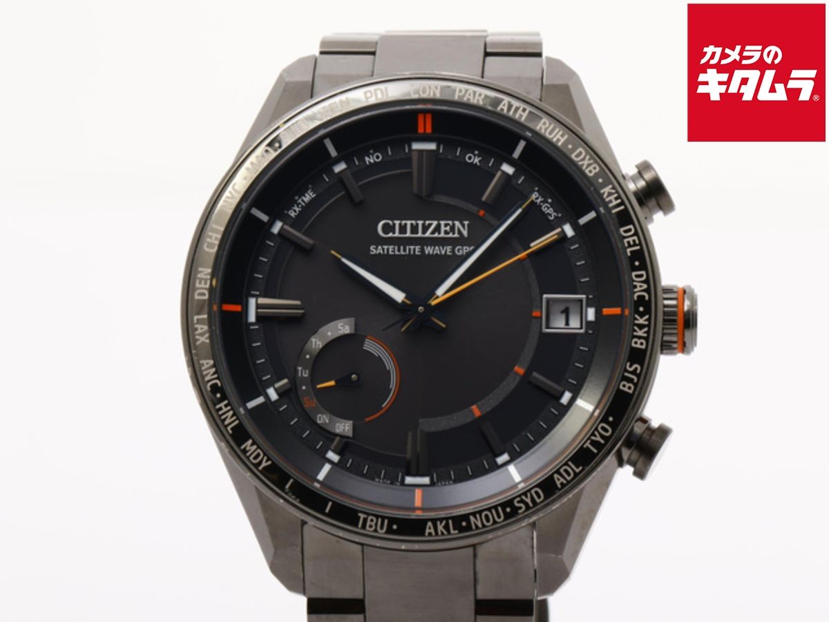 【中古】 【並品】 シチズン アテッサ エコドライブ ブラック CC3085-51E/F150-T025803 チタン
