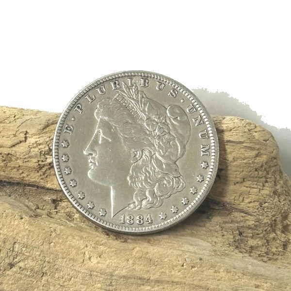 coin-55 モルガン銀貨 1884年 1ドル コイン 【銀90％】コンチョ