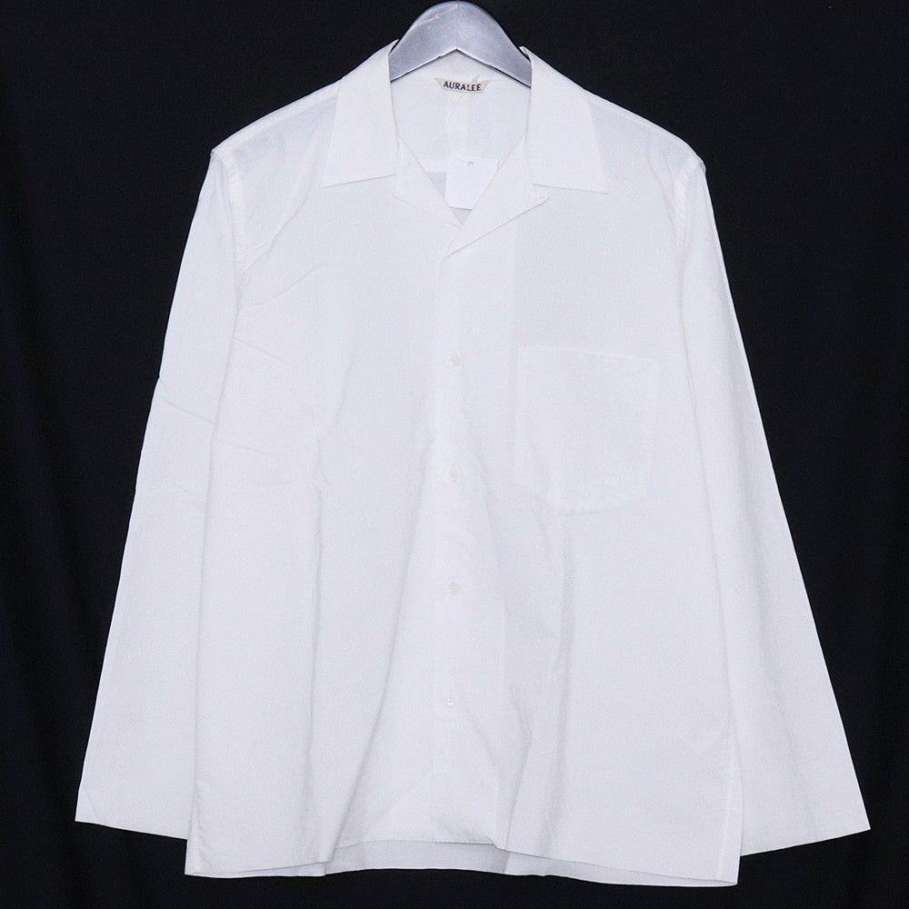 AURALEE SELVEDGE WEATHER CLOTH SHIRTS サイズ3 ホワイト A8SS01WC