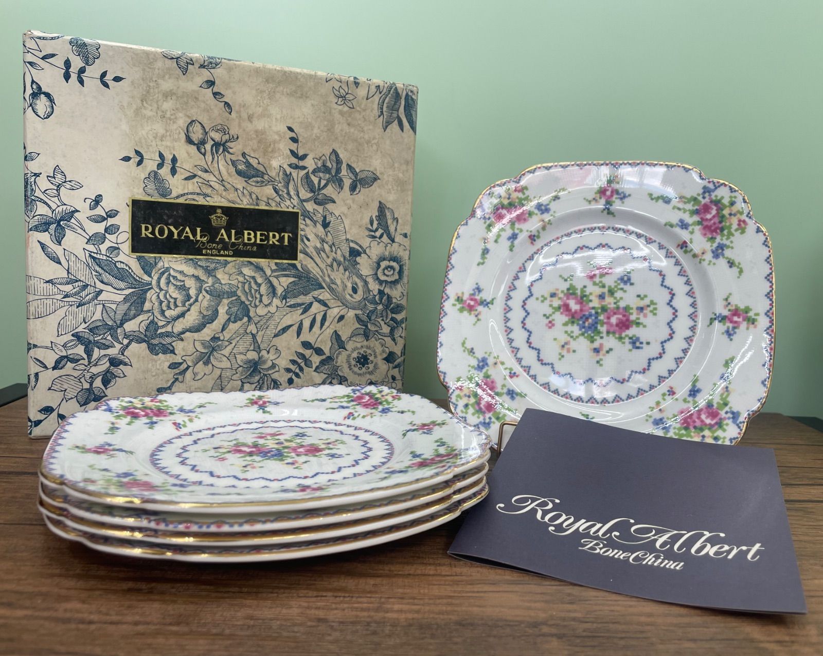 ロイヤルアルバート ボンチャイナ Royal Albert ケーキ皿 18cm 食器 5