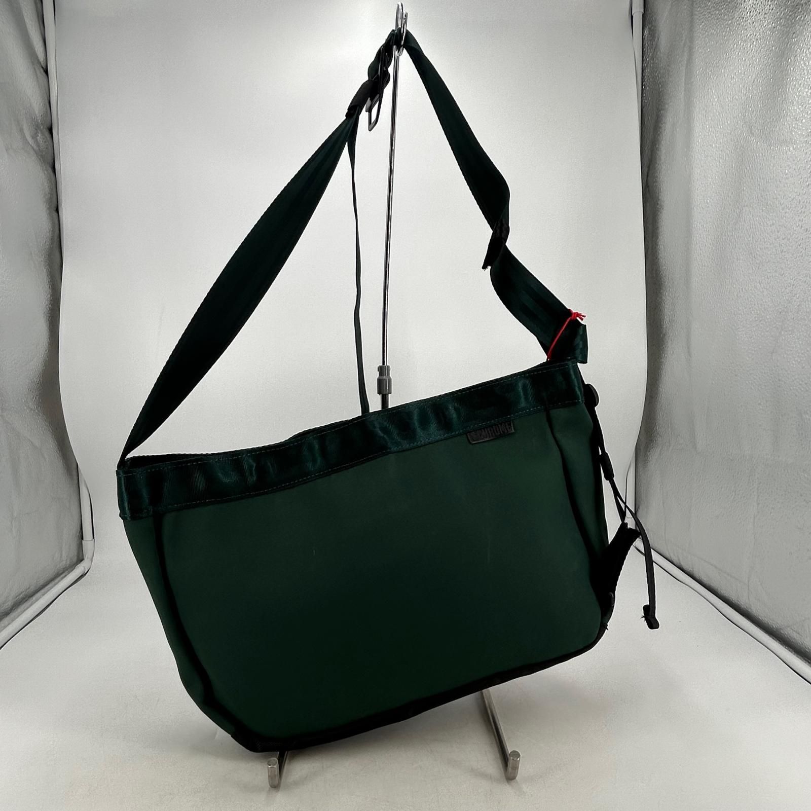 値下げCHROME NEWSPAPER MESSENGER グリーン　新品未使用 イオン広店】 中古 CHROME | クロム メッセンジャーバッグ NEWSPAPER