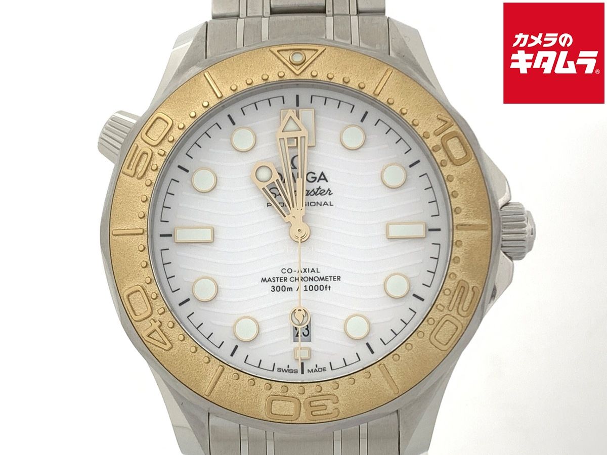 【中古】 【美品】 オメガ(OMEGA) シーマスター ダイバー300M 522.21.42.20.04.001 パリ2024 ホワイト ホワイト系