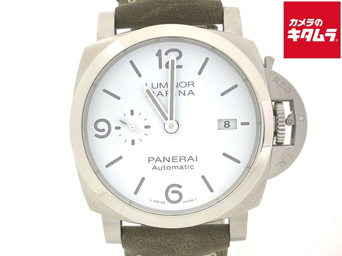 【中古】 【良品】 パネライ ルミノール マリーナ ホワイト PAM01314 ステンレススティール
