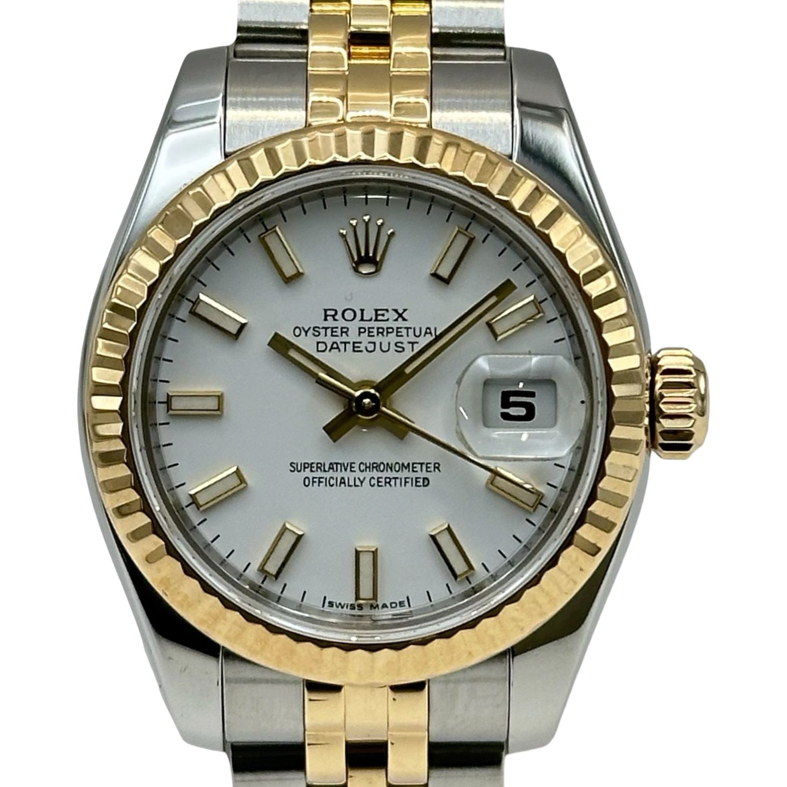 ロレックス ROLEX デイトジャスト26 179173 ホワイト ゴールド/ステンレススチール 自動巻き レディース 腕時計