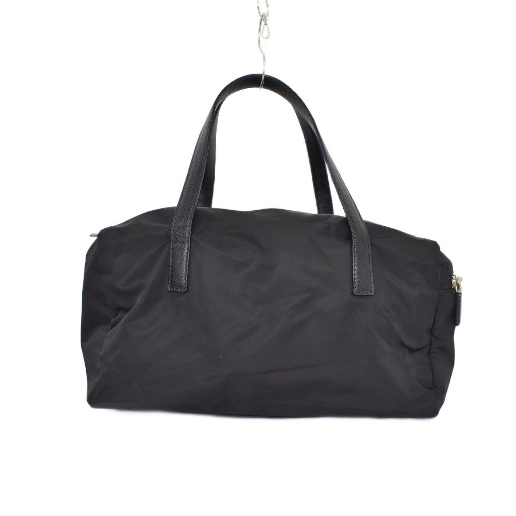 プラダ PRADA ナイロン 三角ロゴ ミニボストン ハンドバッグ 黒