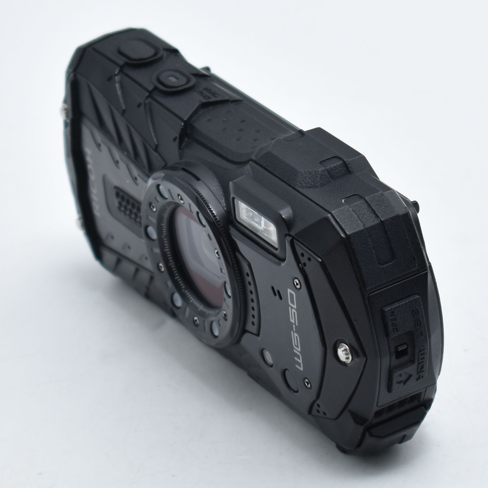 B#13086 RICOH 防水デジタルカメラ RICOH WG-50 ブラック 防水14m耐