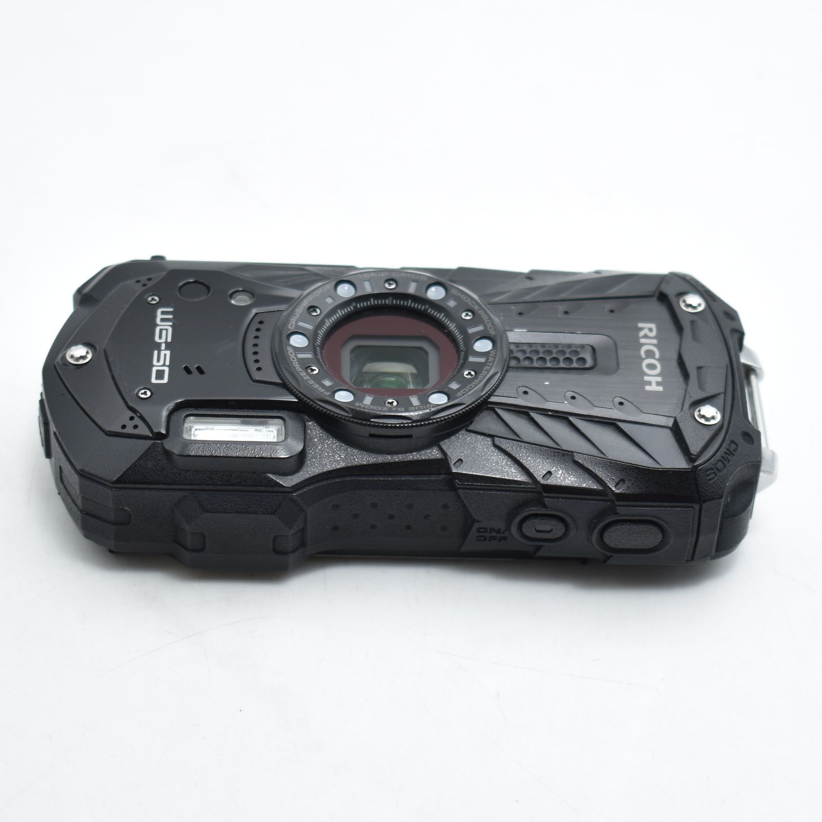 B#13086 RICOH 防水デジタルカメラ RICOH WG-50 ブラック 防水14m耐