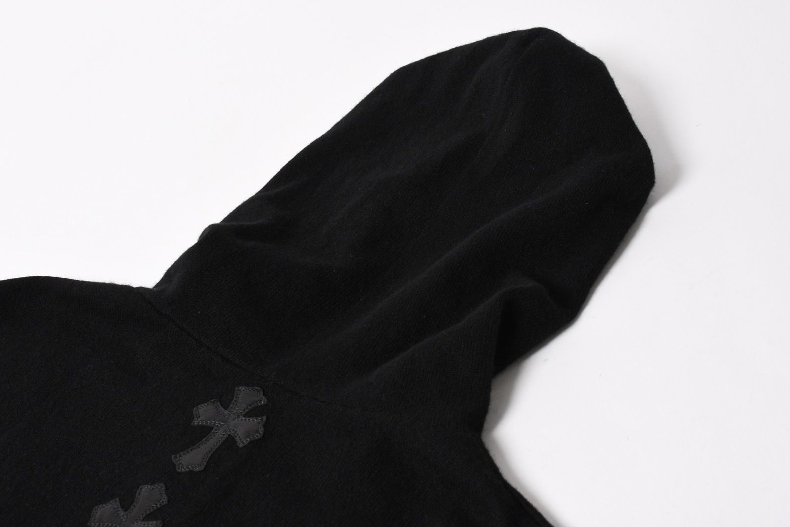 極美品 CHROME HEARTS クロムハーツ バッククロスパッチ カシミヤ