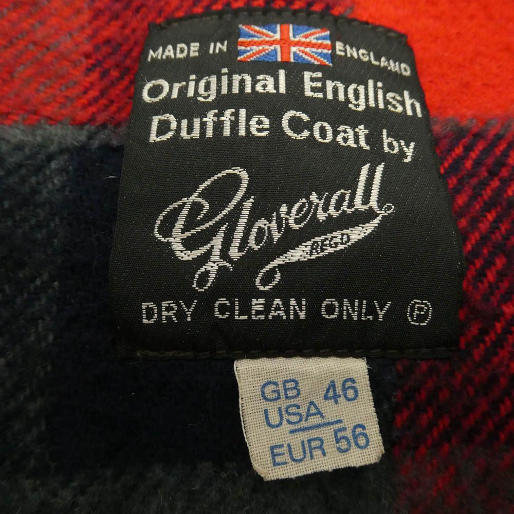 Gloverall グローバーオール 60s 70s 英国製 裏地チェック ウール