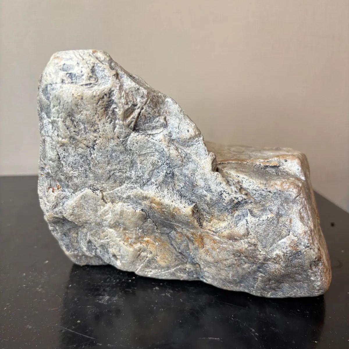 亀文石 水石 鑑賞石 庭石 アクアリウム【特大】 約4.2kg 鑑賞石 水石 椅子型 腰掛け アクアリウム テラリウム 原石