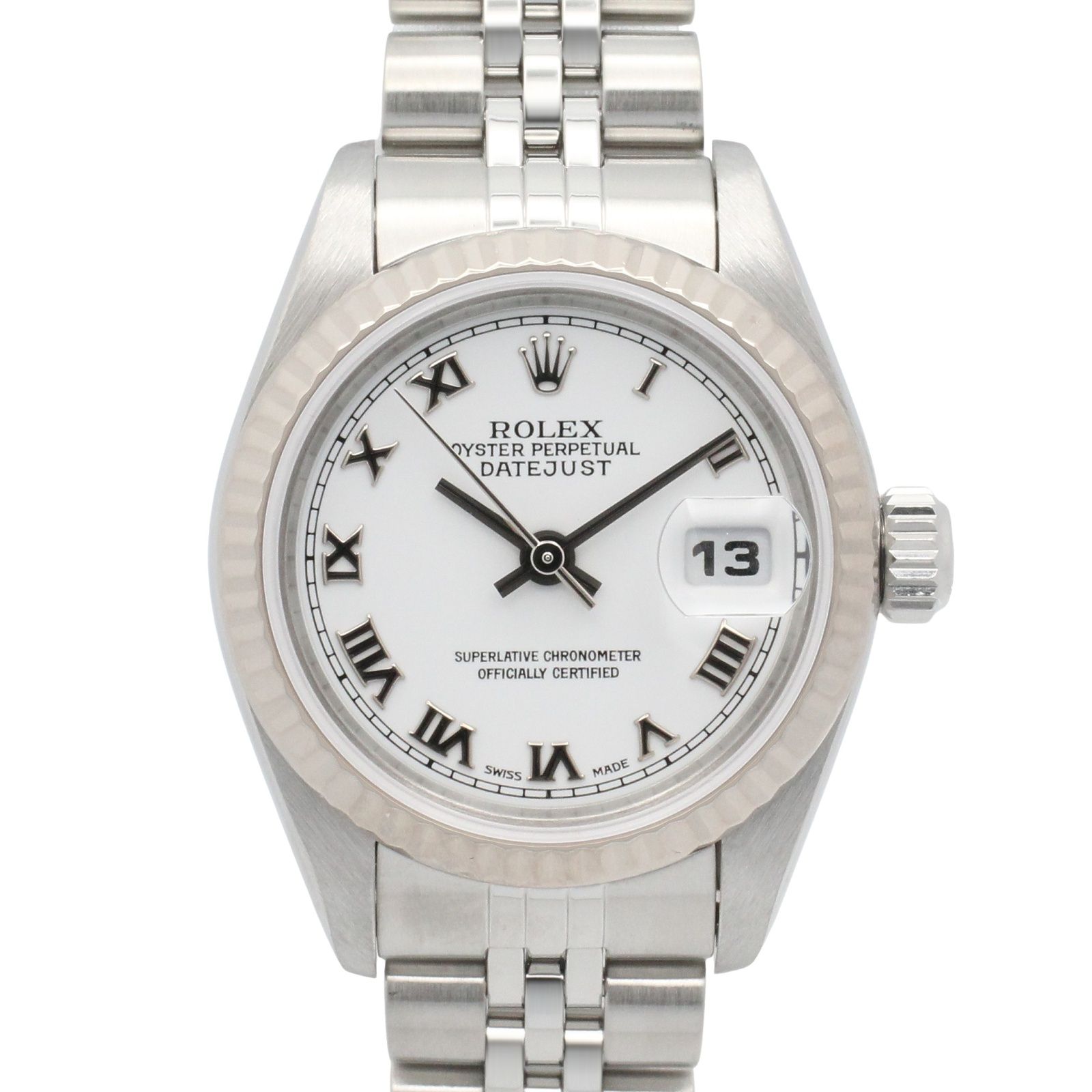 ロレックス ROLEX 腕時計 デイトジャスト F番 79174 WH/RO K18WG（ホワイトゴールド） ステンレススチール デイトジャスト F番 レディース Used A