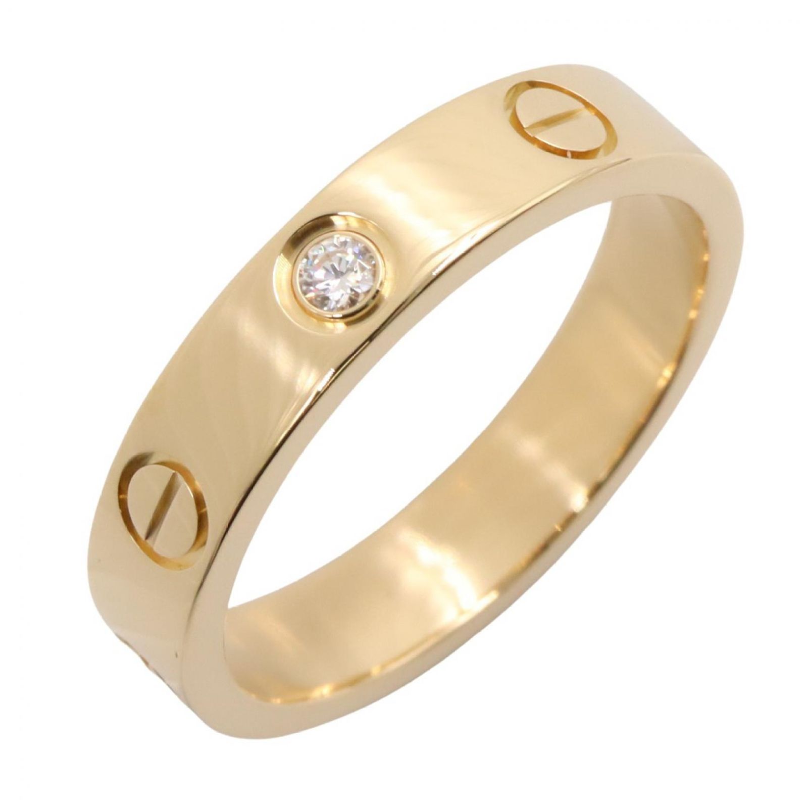 カルティエ CARTIER リング・指輪 ミニラブリング 1PD B4056100 K18（イエローゴールド） ダイヤモンド ミニラブリング 1PD レディース Used A