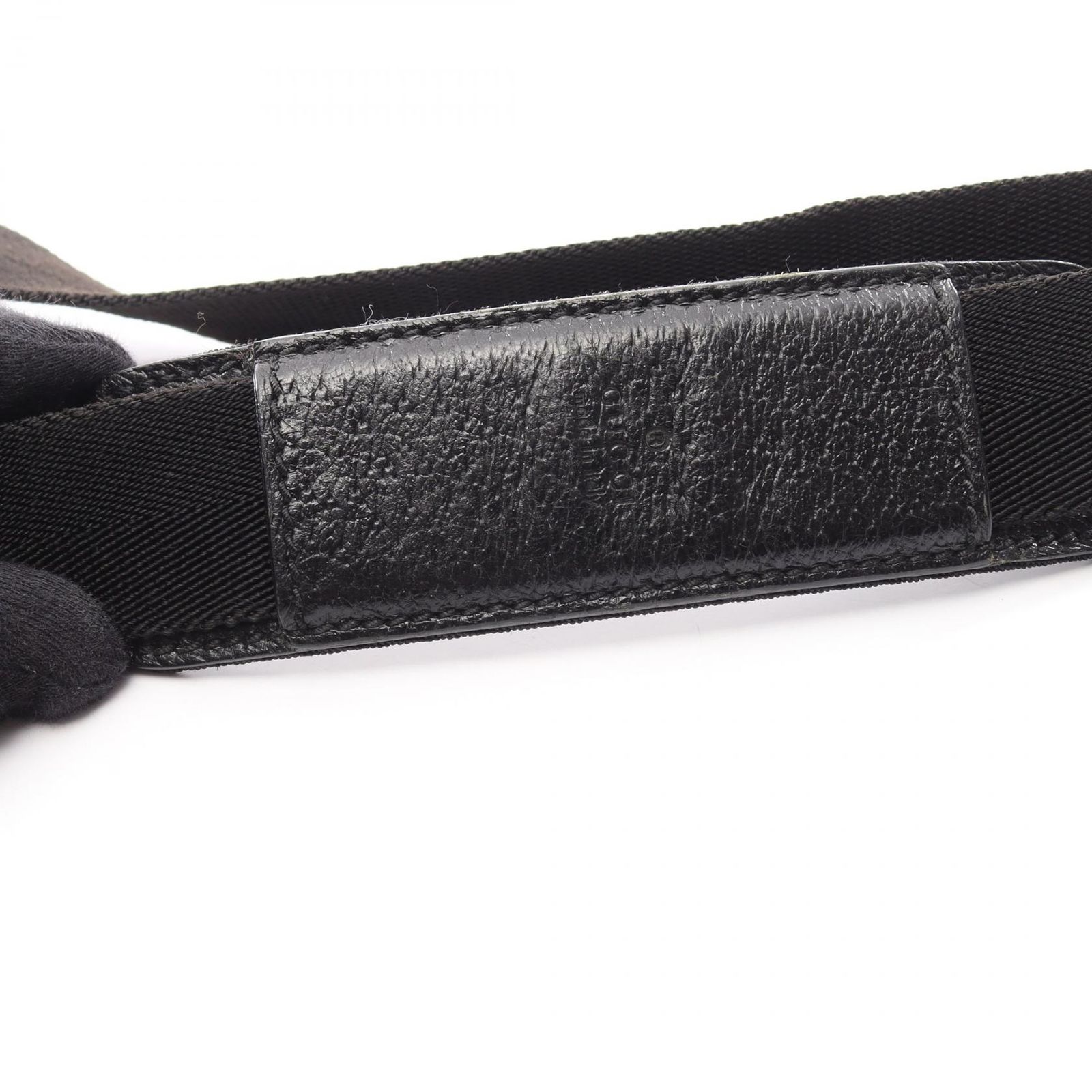 グッチ GUCCI ショルダーバッグ GGキャンバス 122793 ブラック キャンバス レザー ショルダーバッグ レディース Used B