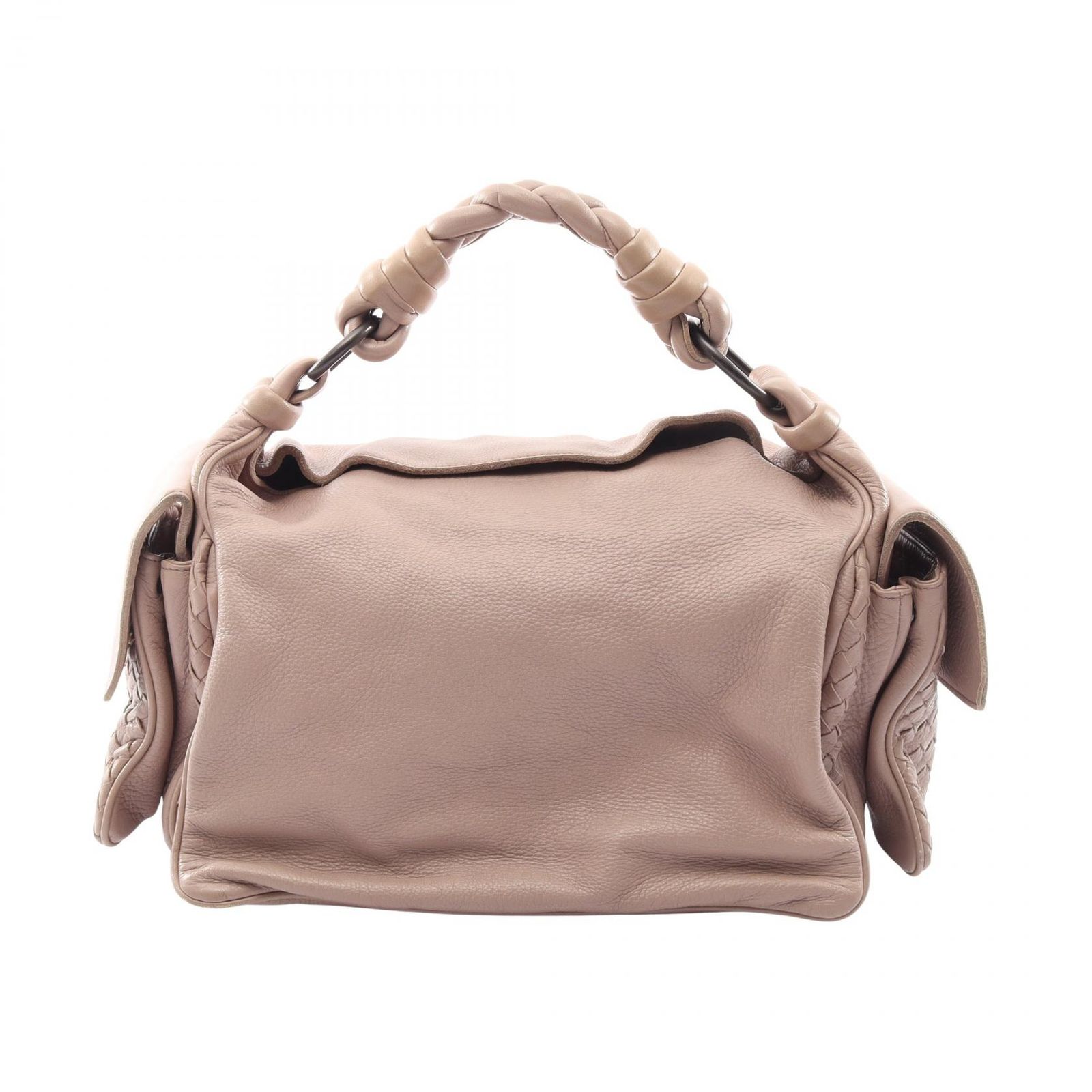 ボッテガヴェネタ BOTTEGA VENETA ショルダーバッグ Cocker コッカー イントレチャート ピンクベージュ レザー ワンショルダーバッグ レディース Used B