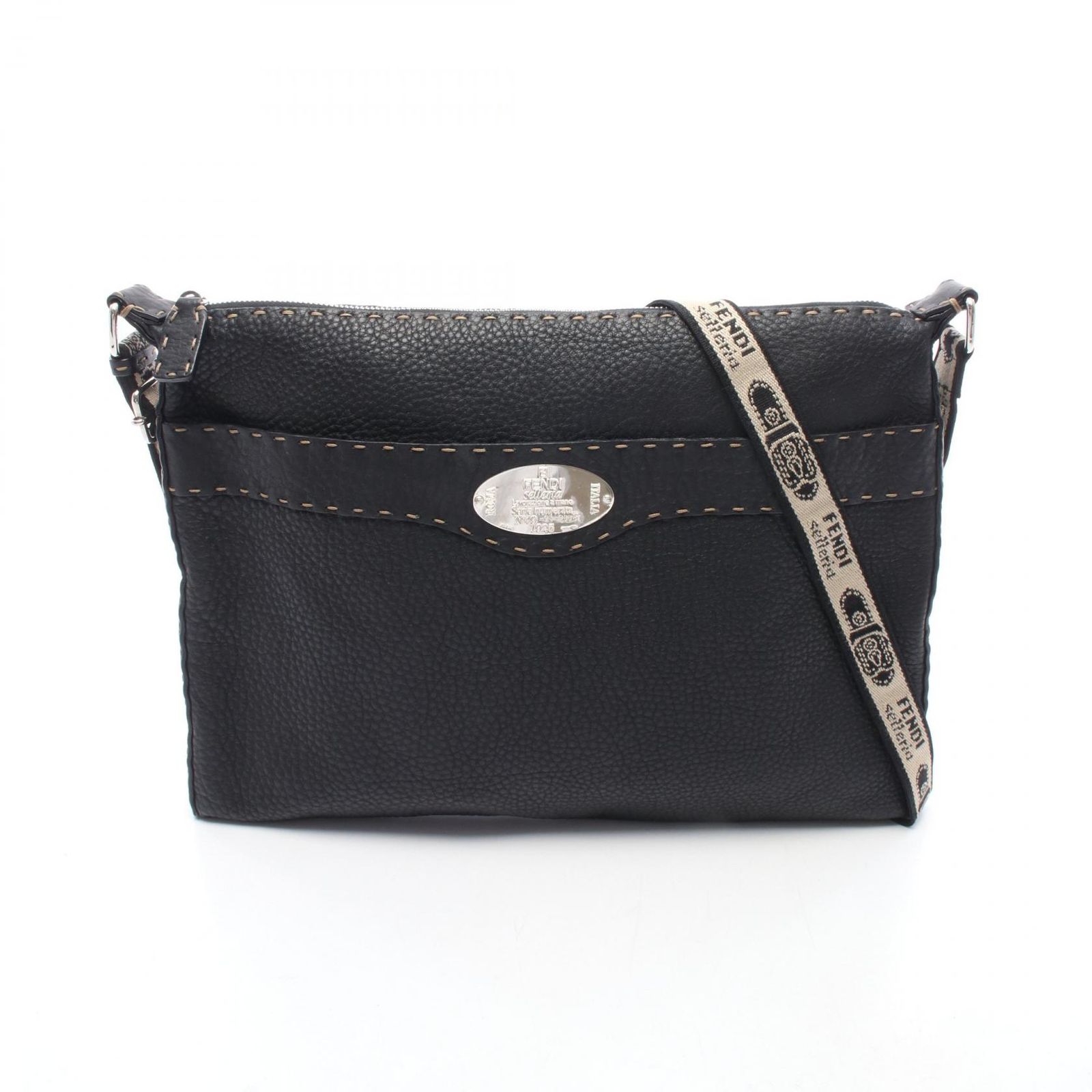 フェンディ FENDI ショルダーバッグ セレリア 8BT093 ブラック レザー セレリア ショルダーバッグ レディース Used A