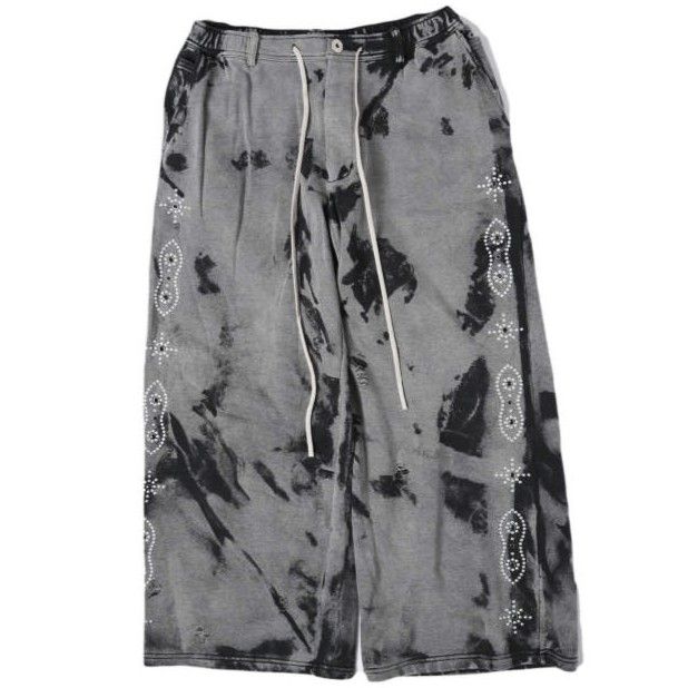 新品 Danke Schon ダンケシェーン 26SS STUDS SWEAT BAGGY PANTS スタッズスウェットバギーパンツ 250933 L GRAY L.H.P. イージー 裏毛 ワイド ボトムス g27544