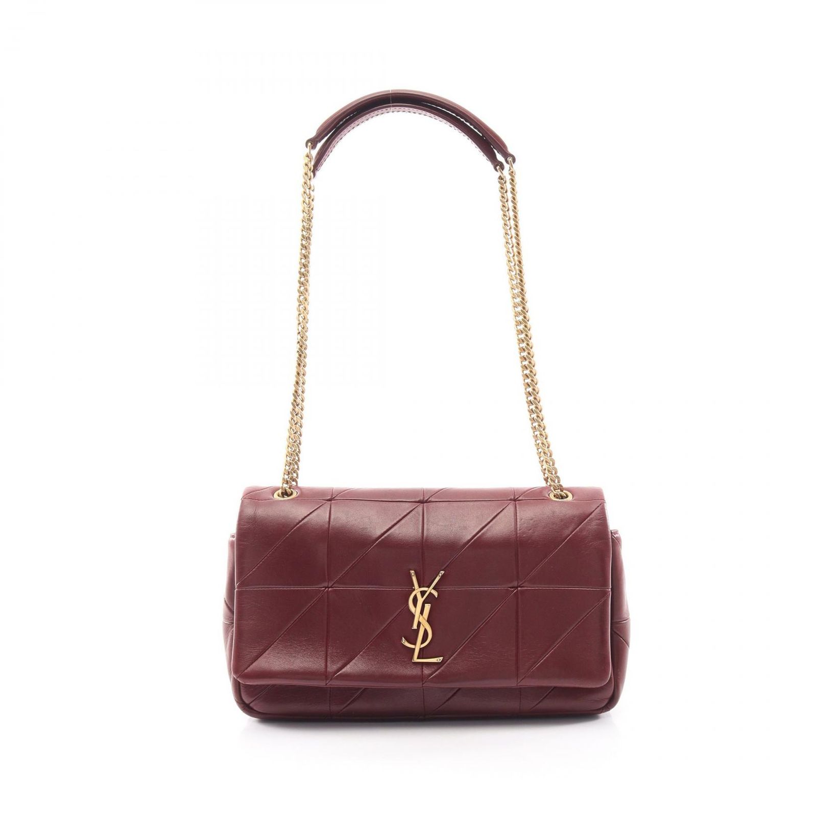 サンローランパリ SAINT LAURENT PARIS ショルダーバッグ ジェイミー YSLロゴ 515821 ワインレッド レザー ジェイミー チェーンショルダー レディース Used A