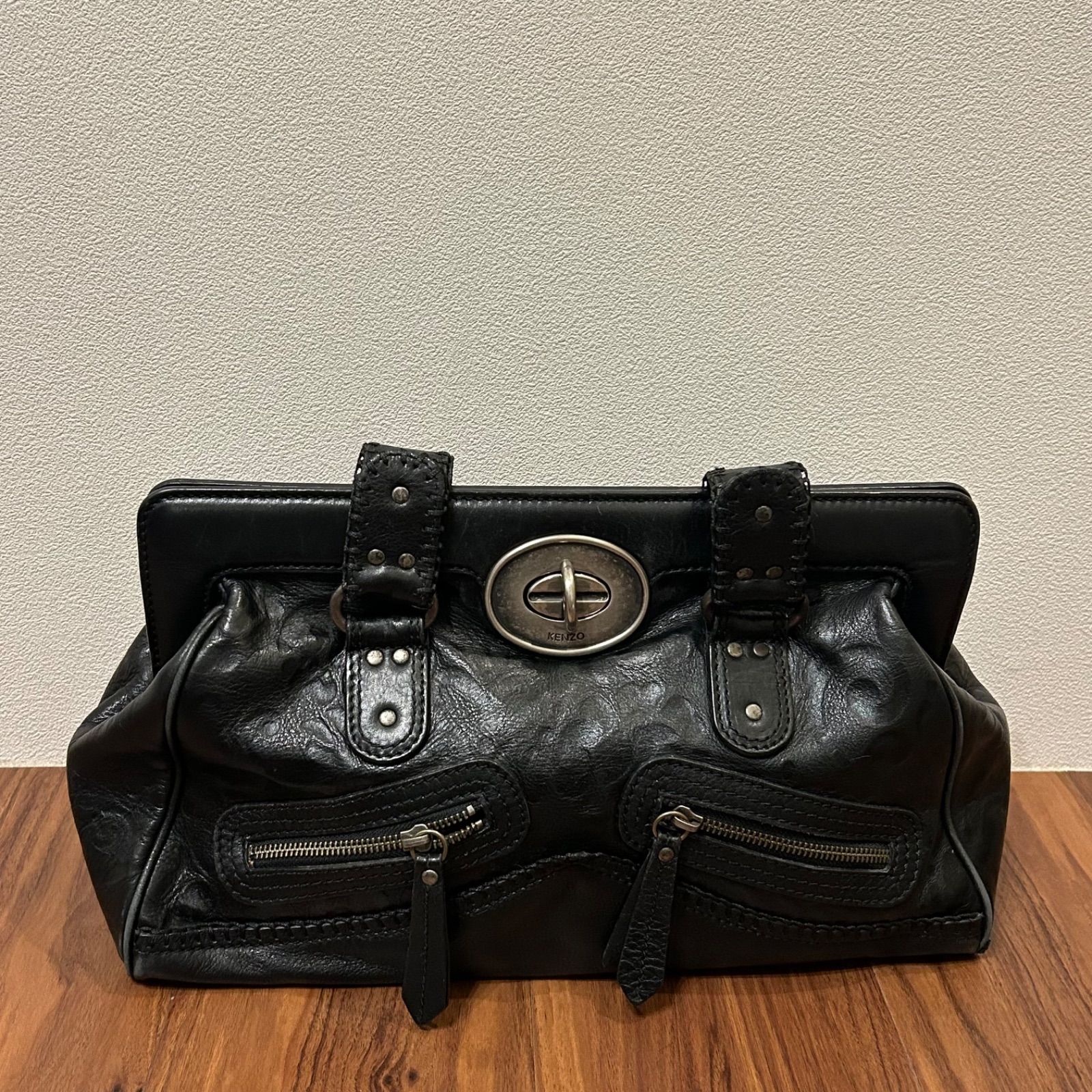 KENZO Leather Small Tote レザー トートバッグ 2way KENZOのフリマ 
