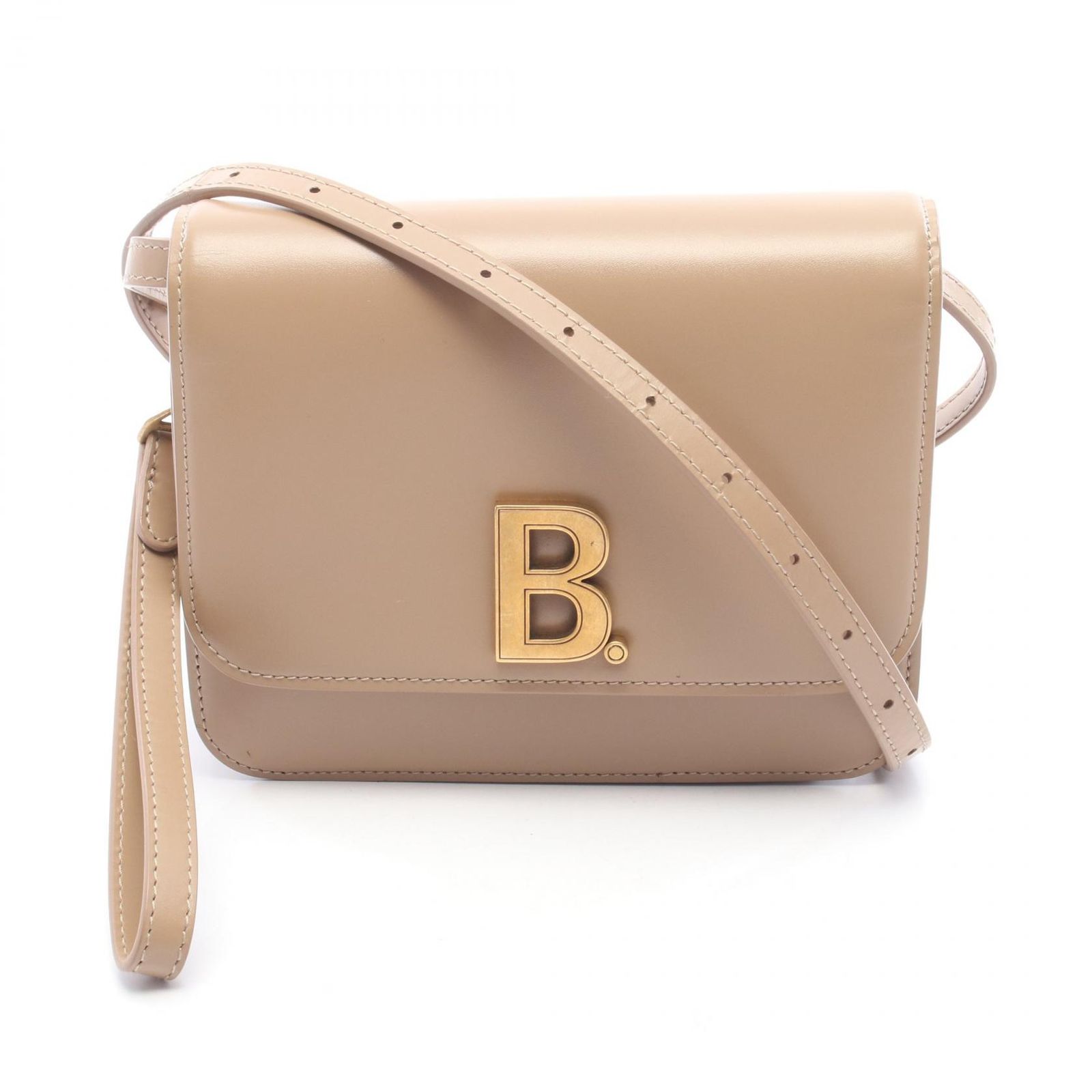 バレンシアガ BALENCIAGA ショルダーバッグ ビードット 592898 ベージュ レザー ビードット ショルダーバッグ レディース Used A