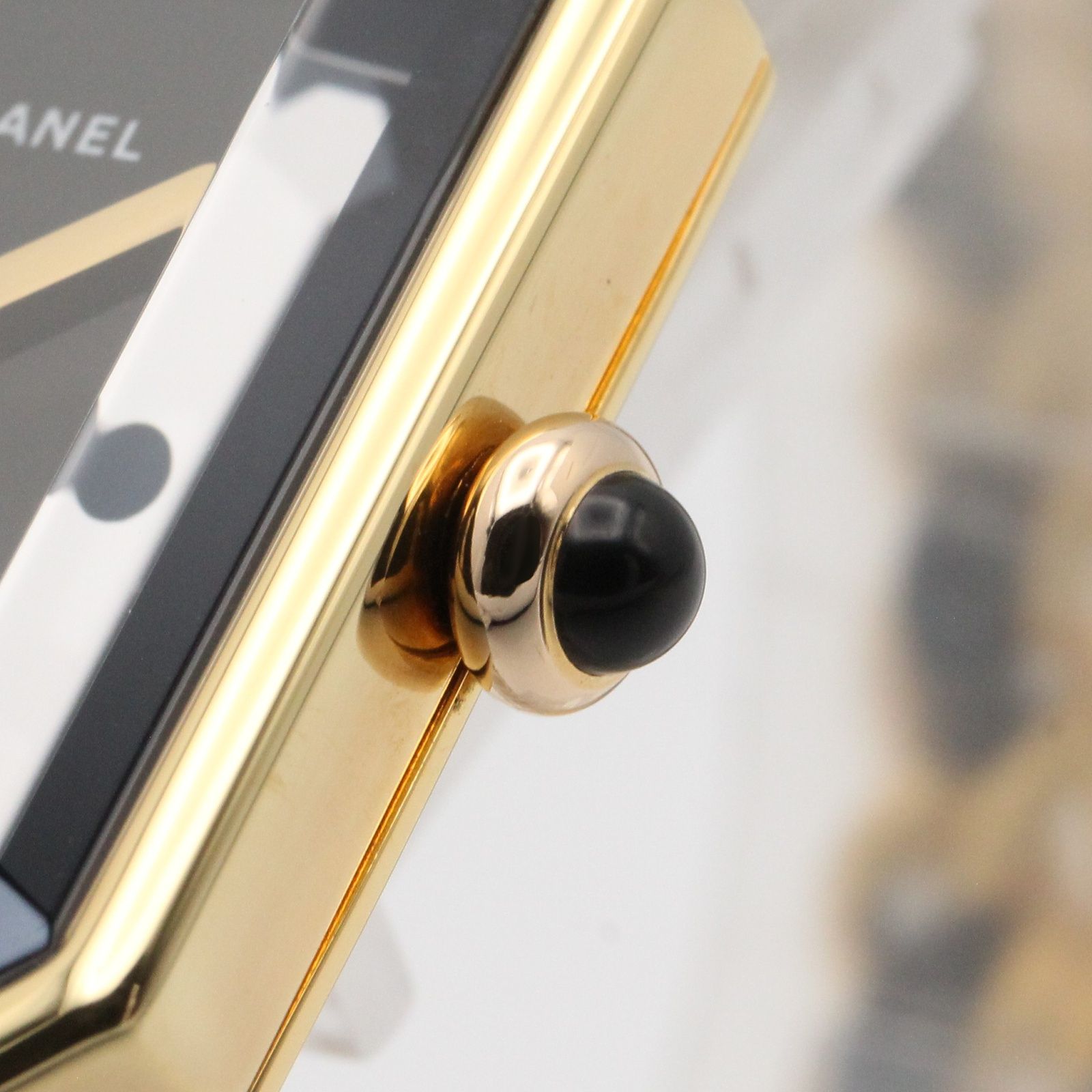シャネル CHANEL 腕時計 プルミエール M H0001 ブラック GP（ゴールド