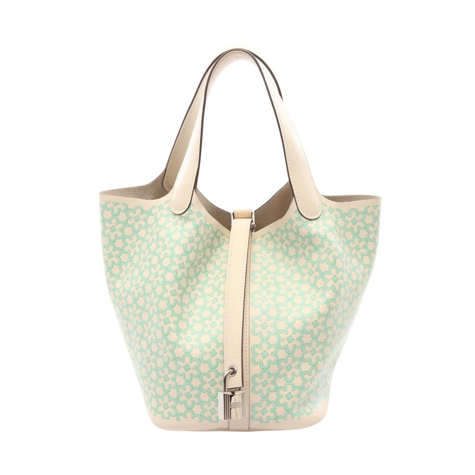 エルメス HERMES ハンドバッグ ピコタンロックPM ラッキーデイジー ナタ/ヴェール レザー ピコタンロックPM ラッキーデイジー ナタ/ヴェール レディース Used A