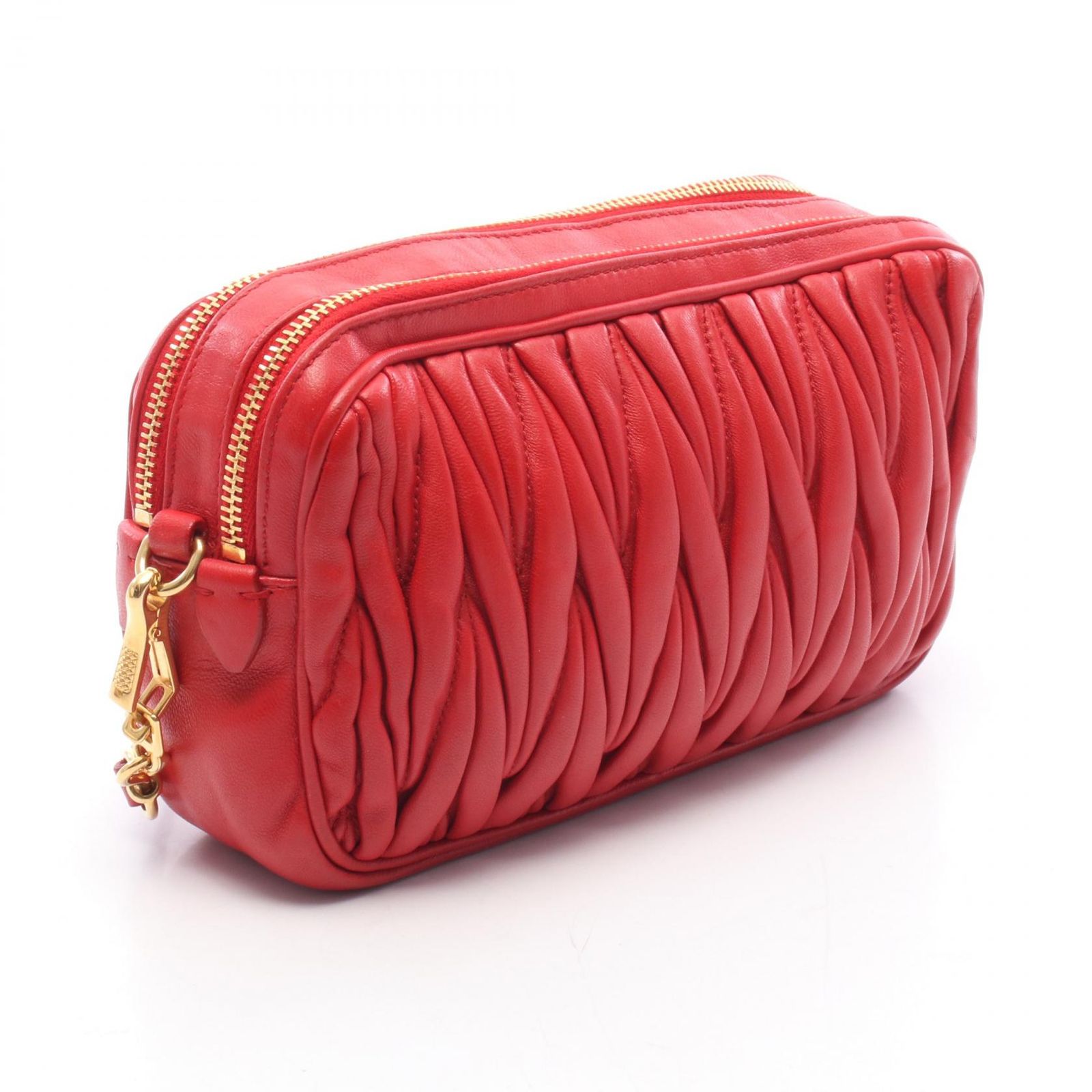 ミュウ ミュウ Miu Miu ショルダーバッグ マテラッセ レッド