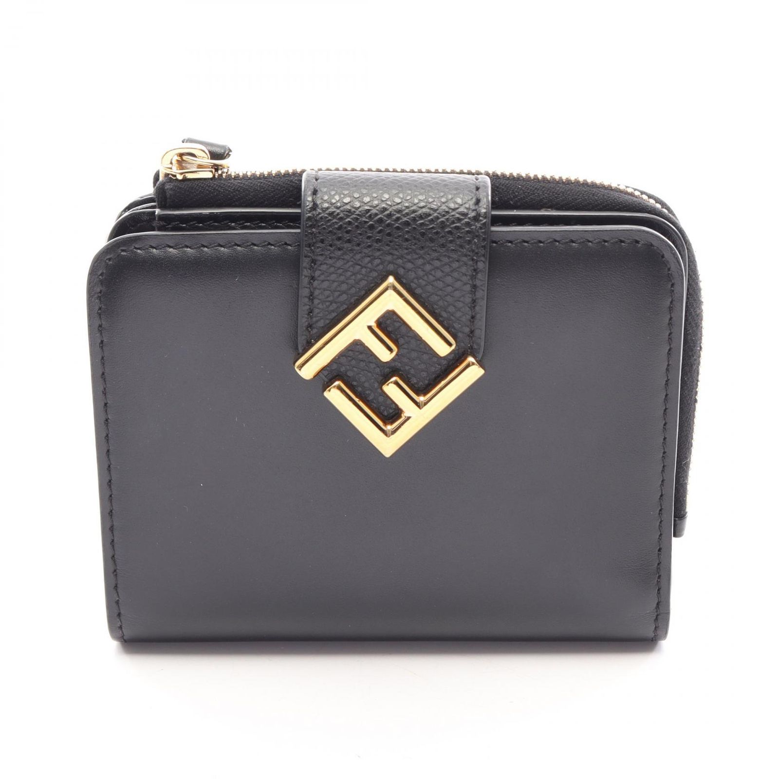 フェンディ FENDI 二つ折り財布 ALWA FFダイアモンド 8M0490 ブラック