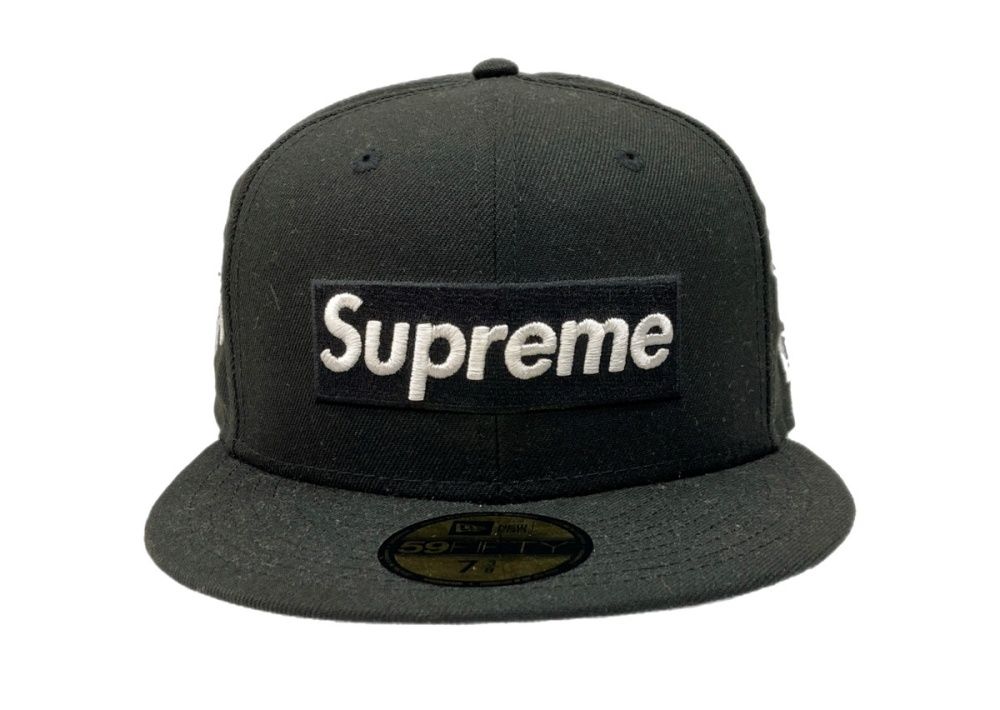 シュプリーム SUPREME 24AW Jerseys Box Logo Cap ジャージーズ ボックス ロゴ キャップ New Era ユニフォーム 59FIFTY ハット 黒 帽子 メンズ帽子 キャップ 刺繍 ブラック 104H-111