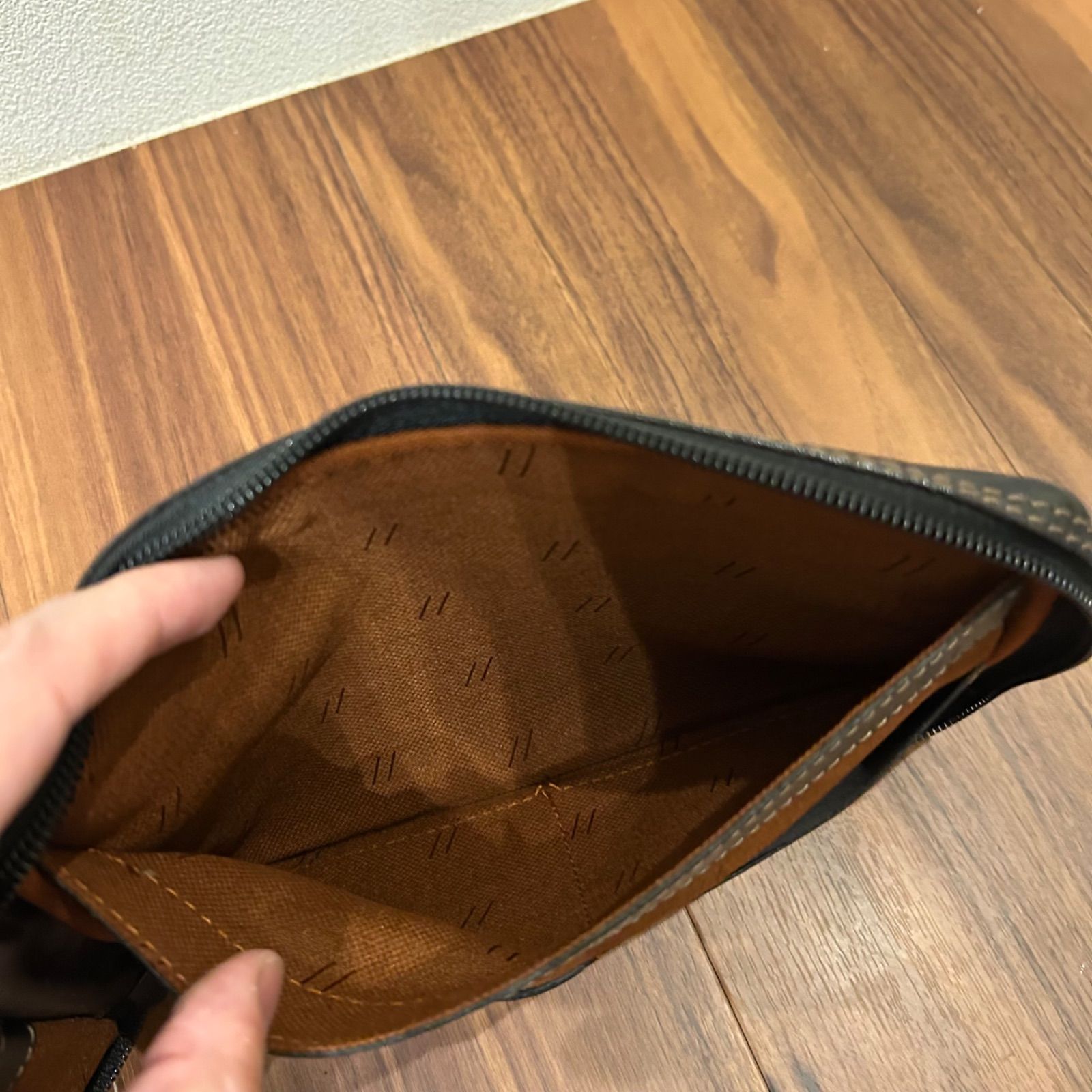 希少 美品 ドイツ製 GOLD PFEIL メンズ クラッチバッグ セカンドバッグ