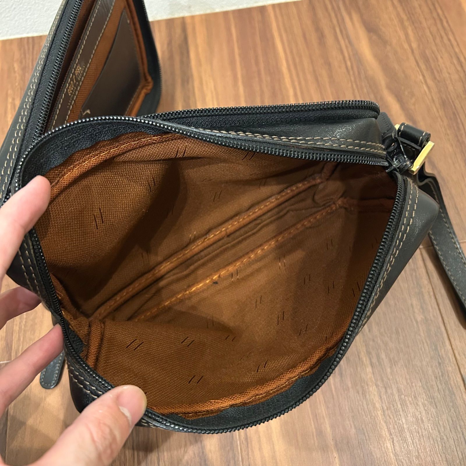 希少 ドイツ製 GOLD PFEIL メンズ ショルダーバッグ ハンドメイド 希少 美品 ドイツ製 GOLD PFEIL メンズ クラッチバッグ セカンドバッグ