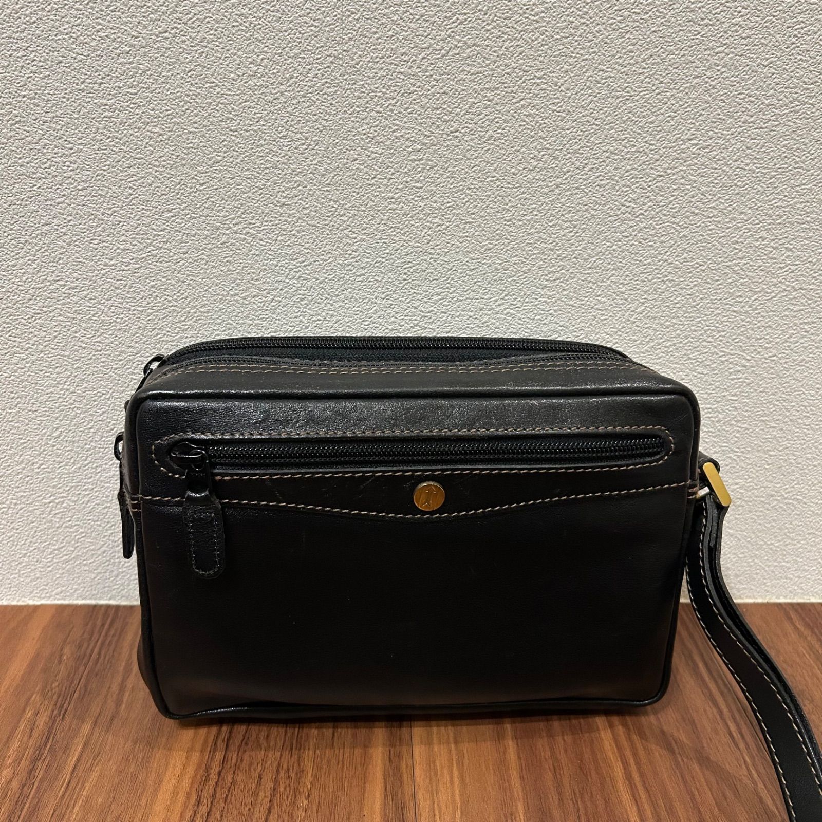 希少 美品 ドイツ製 GOLD PFEIL メンズ クラッチバッグ セカンドバッグ
