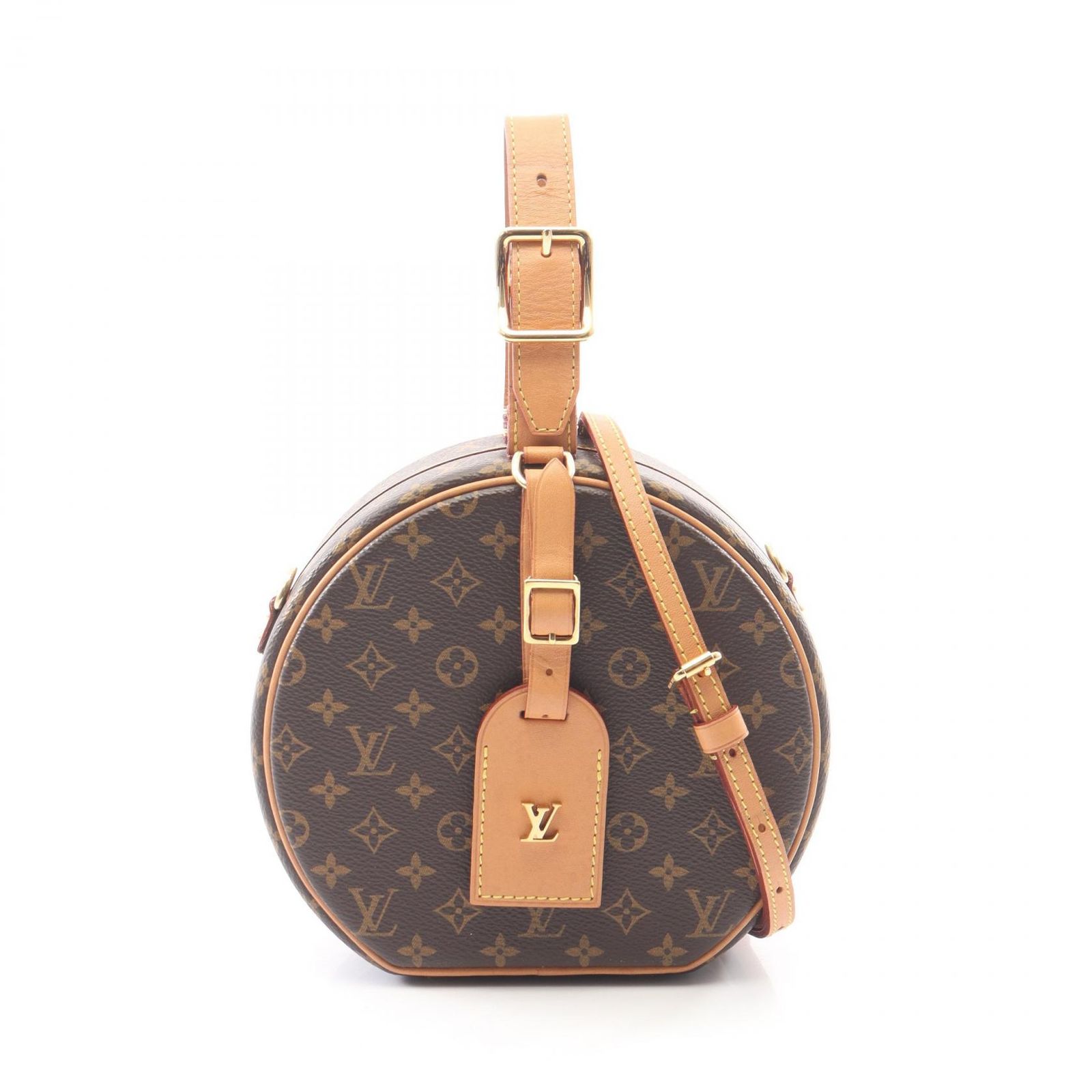 ルイ・ヴィトン LOUIS VUITTON ハンドバッグ プティット ボワット シャポー モノグラム 2WAY M43514 PVCコーティングキャンバス レザー プティット・ボワット・シャポー
