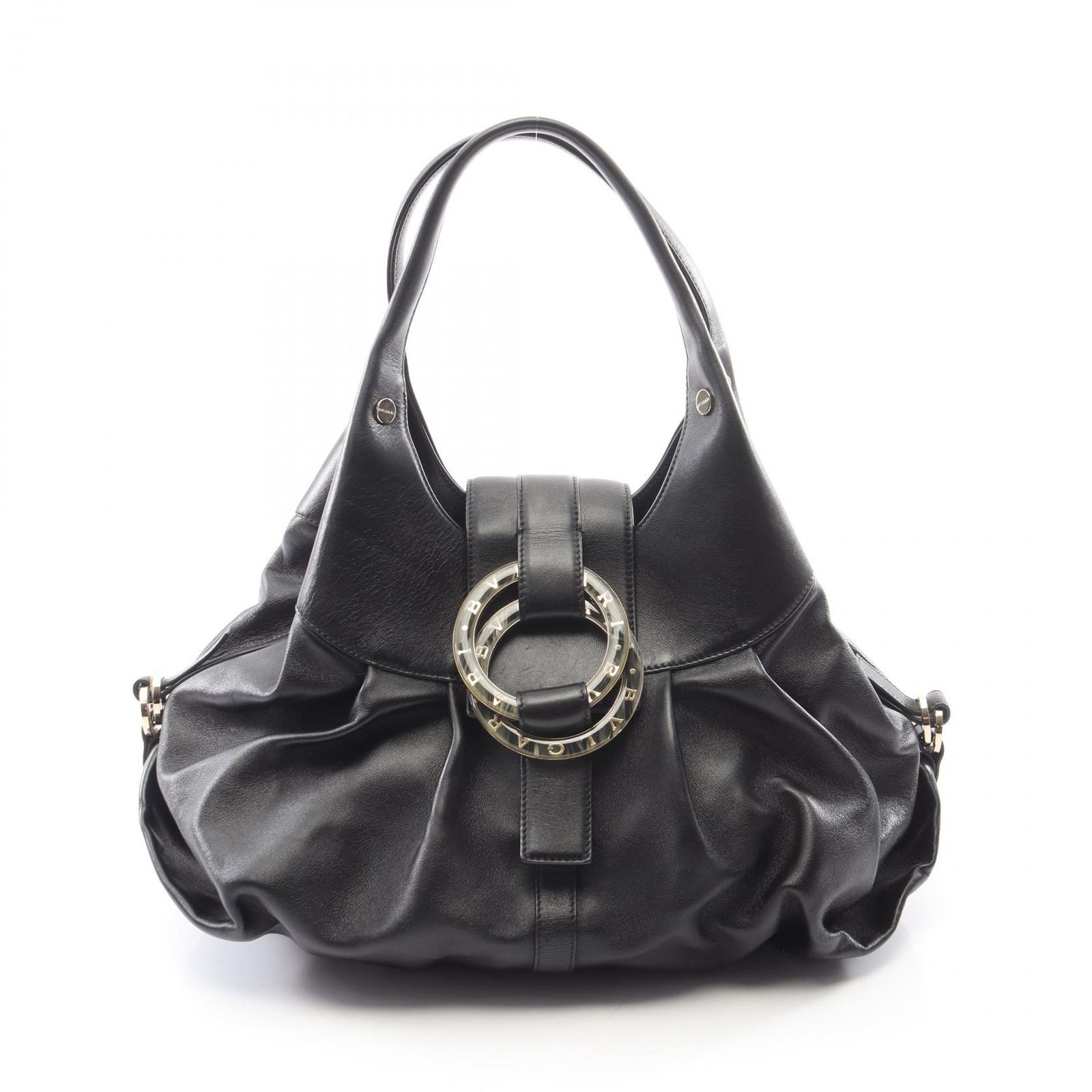 ブルガリ BVLGARI ハンドバッグ チャンドラ ブラック レザー チャンドラ ショルダーバッグ レディース Used A 44,880円