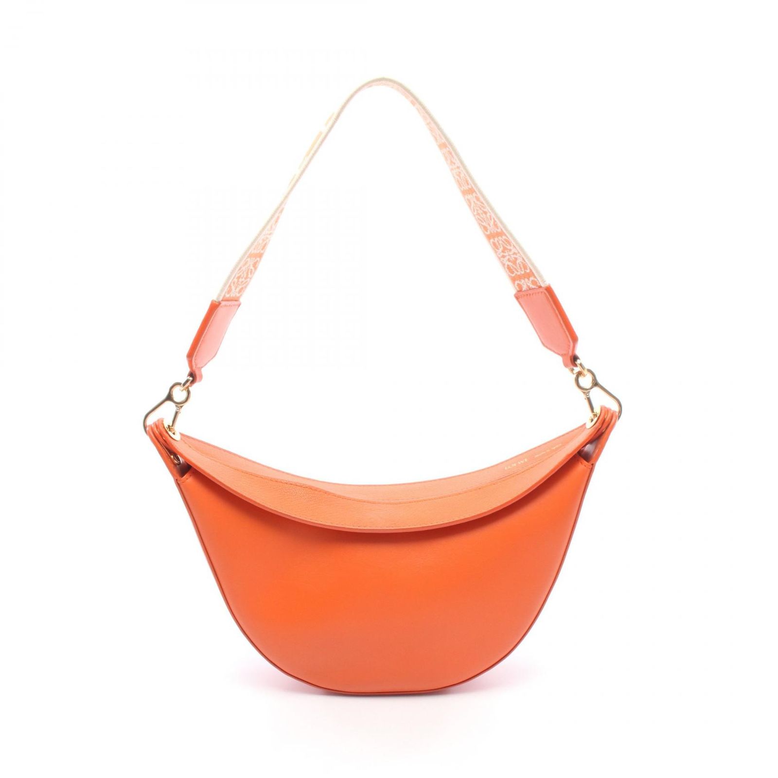 ロエベ LOEWE ショルダーバッグ ルナ SMALL オレンジ レザー ルナ スモール レディース Used A