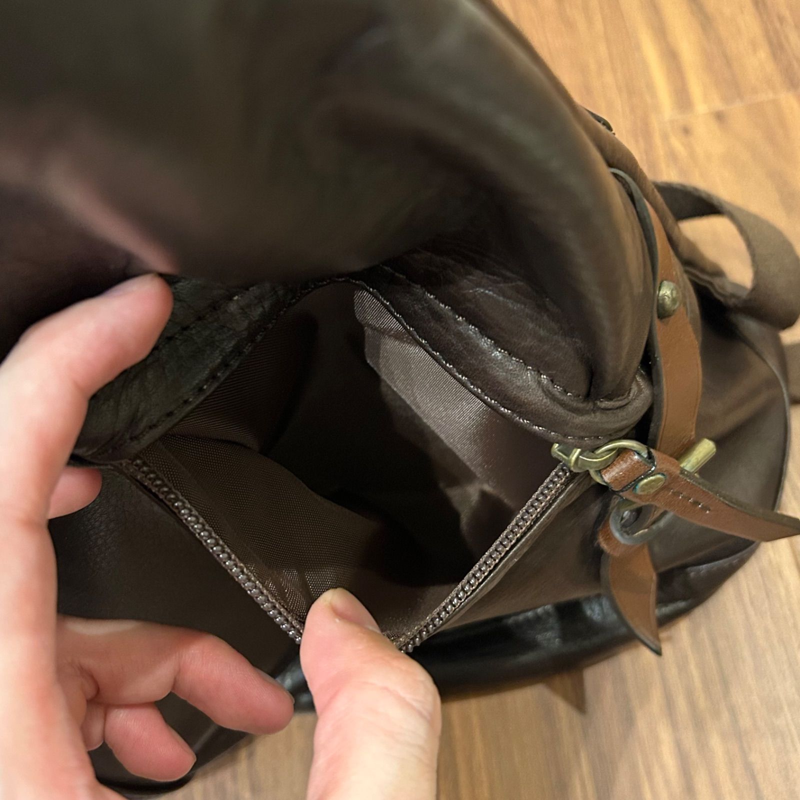 美品 IKETEI社 AXE アックス メンズ リュックサック バックパック 牛革