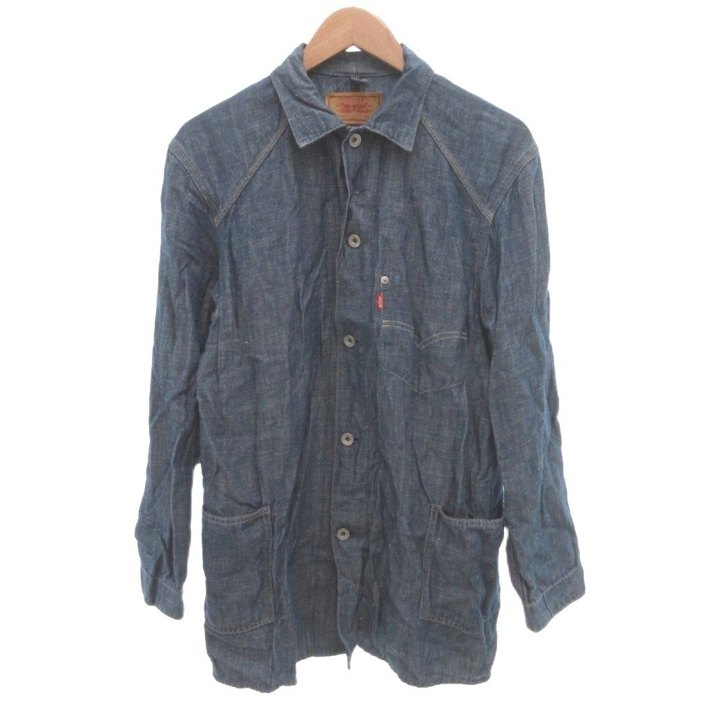 リーバイス Levi's デニム カバーオール M 青 ブルー ラグランスリーブ