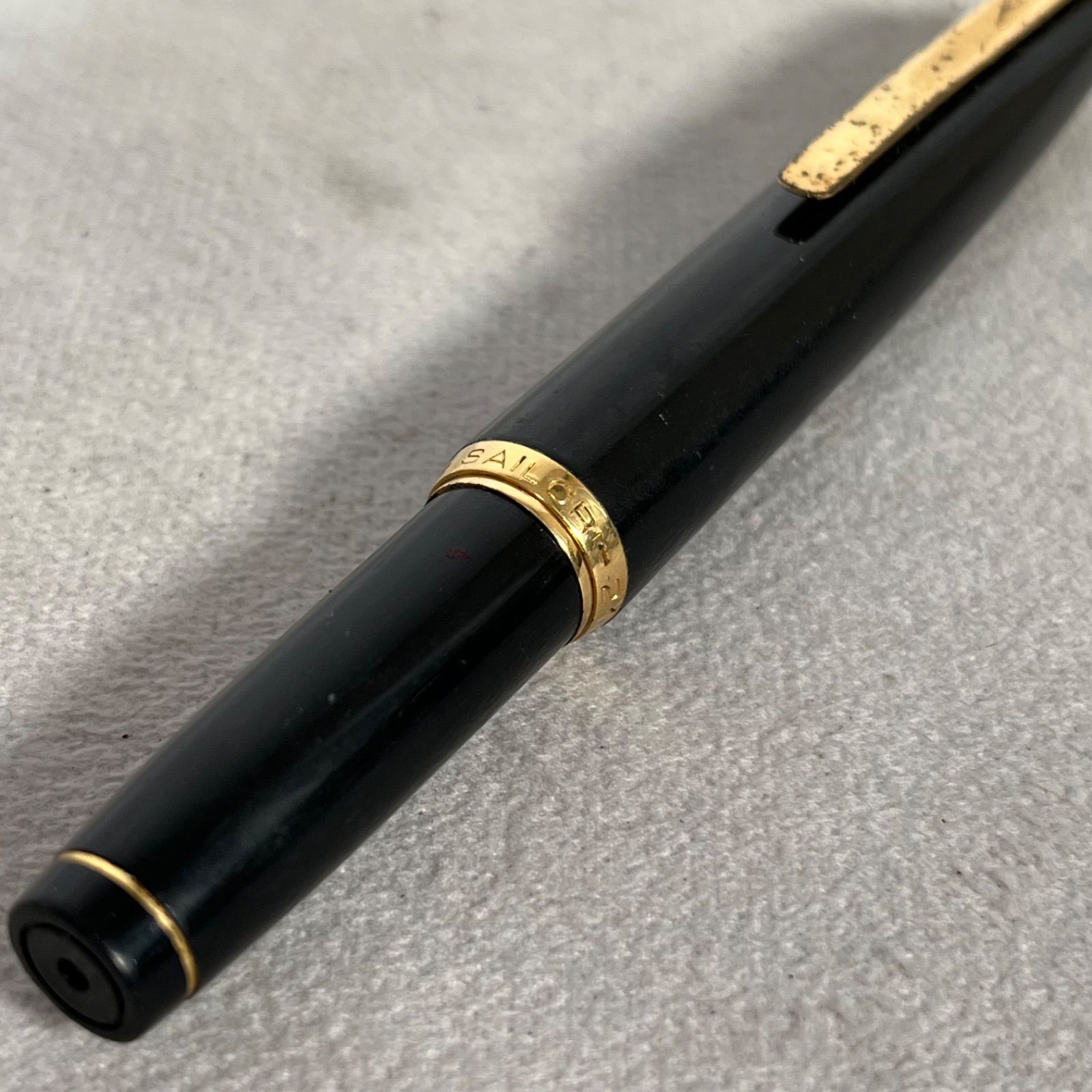 管2607-208】SAILOR セーラー 万年筆 21K ブラック×ゴールド 筆記