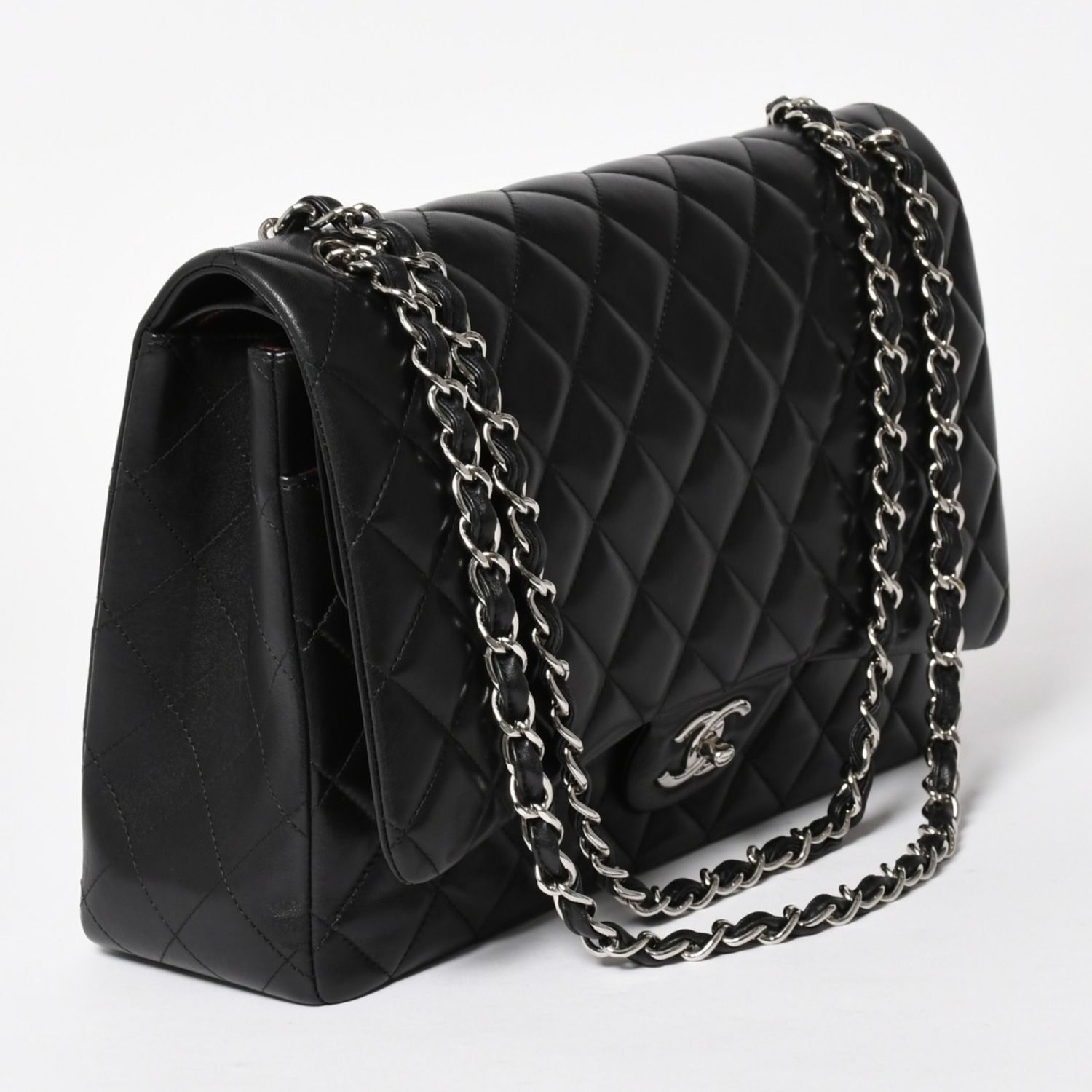 極美品 CHANEL シャネル デカマトラッセ33 Wフラップ Wチェーン
