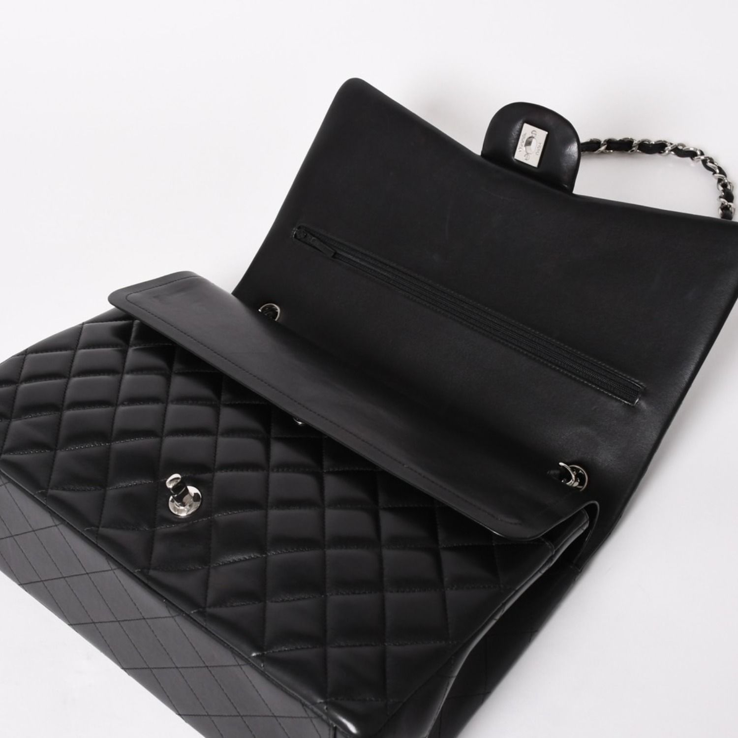 極美品 CHANEL シャネル デカマトラッセ33 Wフラップ Wチェーン