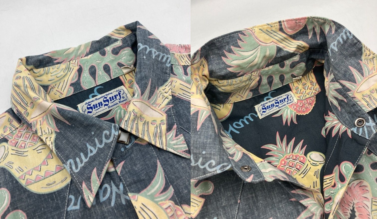 SUN SURF サンサーフ コットン 長袖アロハシャツ/ハワイアンシャツ