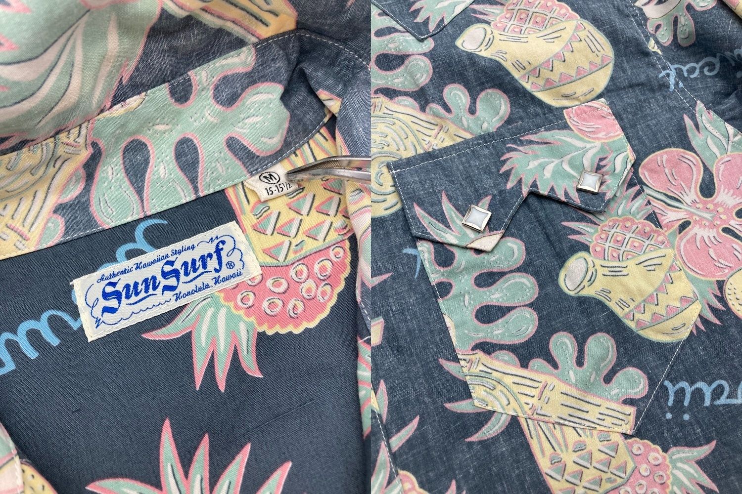 SUN SURF サンサーフ コットン 長袖アロハシャツ/ハワイアンシャツ M22285 サイズM メンズ 中古 D4 SUN SURF サンサーフ コットン 長袖アロハシャツ/ハワイアンシャツ
