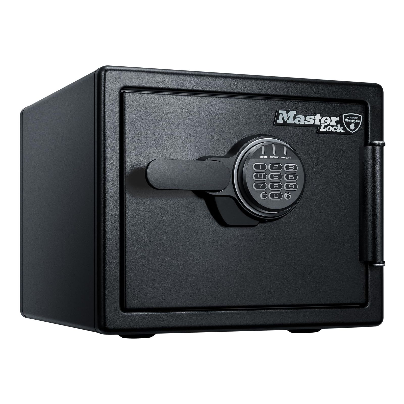 【オンライン限定】 Master Lock (マスターロック) 金庫 家庭用 UL規格 1時間 耐火 耐水 22.8L A4 テンキー トレイ ブラック LFW082FTCt
