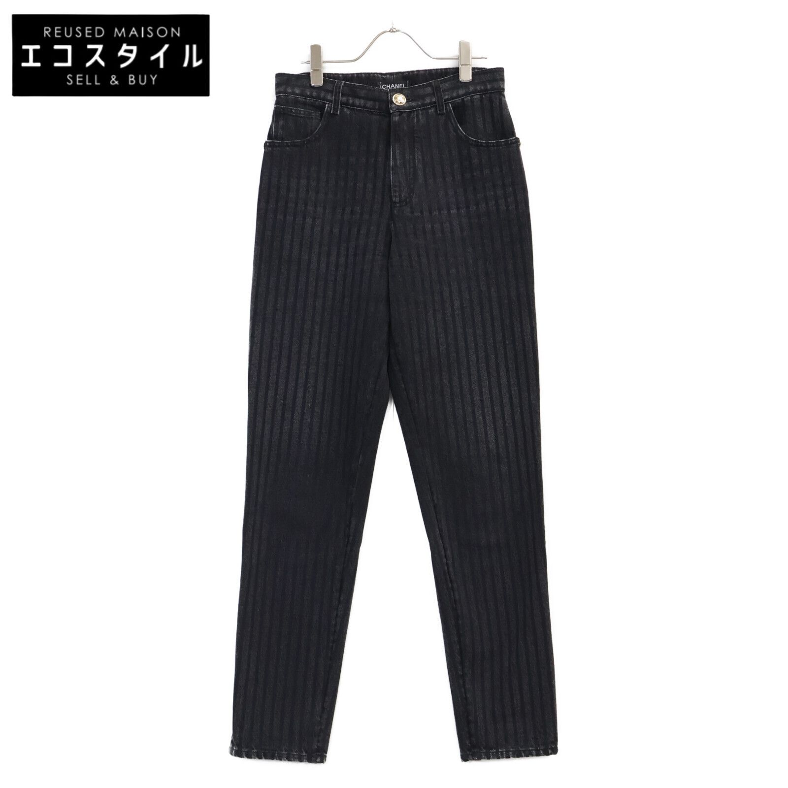 CHANEL シャネル 【美品/国内正規】20K P65455V61295 ストライプ ココ