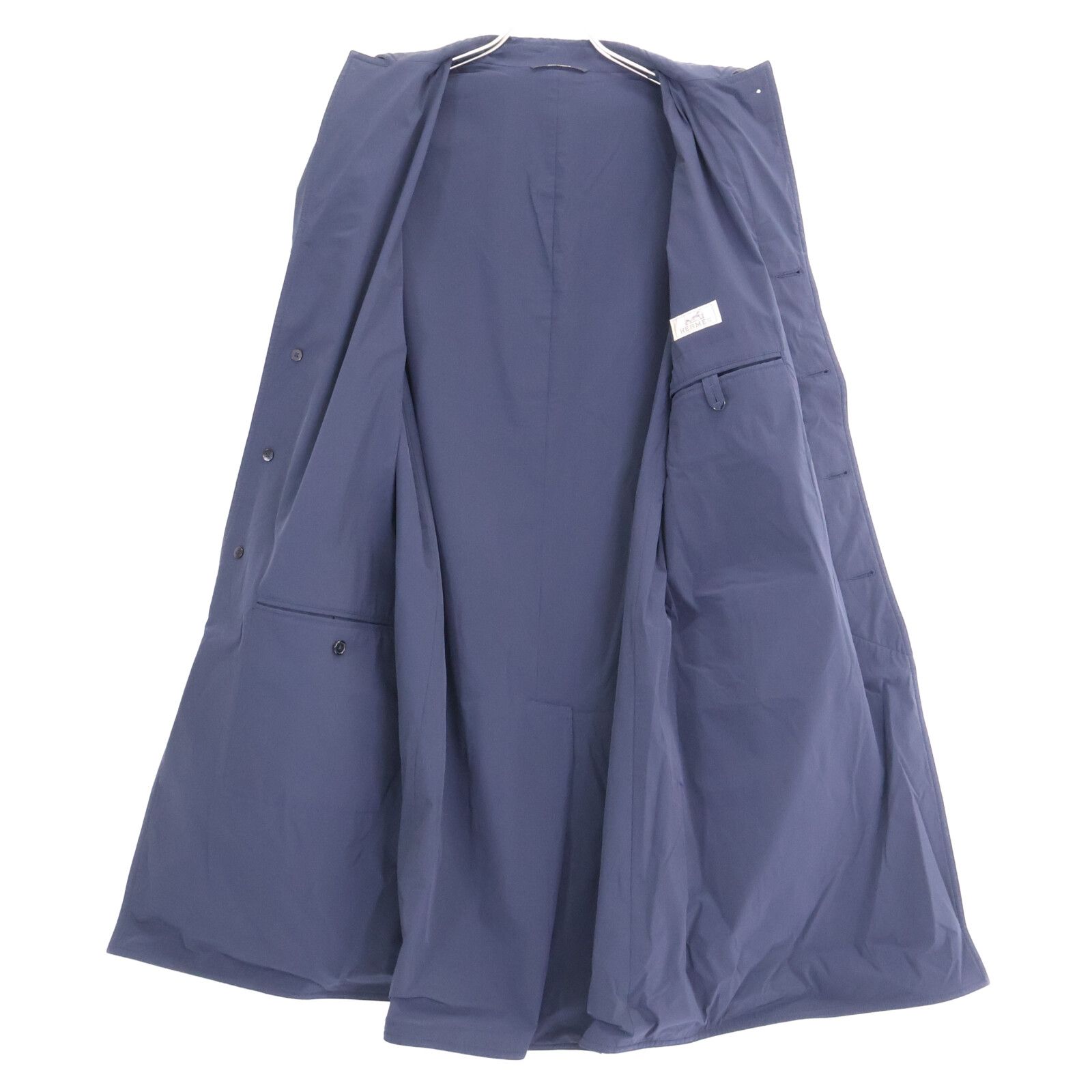 HERMES エルメス 【美品/国内正規】11-5525 MANTEAU LIVERPOO 比翼 チェスター 48 HERMES エルメス 【美品/国内正規】11-5525 MANTEAU LIVERPOO 比翼