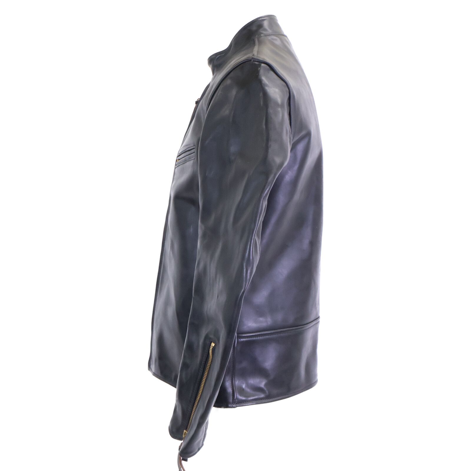 AERO LEATHER エアロレザー 【新品同様】フロントクオーターホースハイド ボードレーサー シングルライダースジャケット 42 AERO LEATHER エアロレザー 【新品同様】フロントクオーターホース