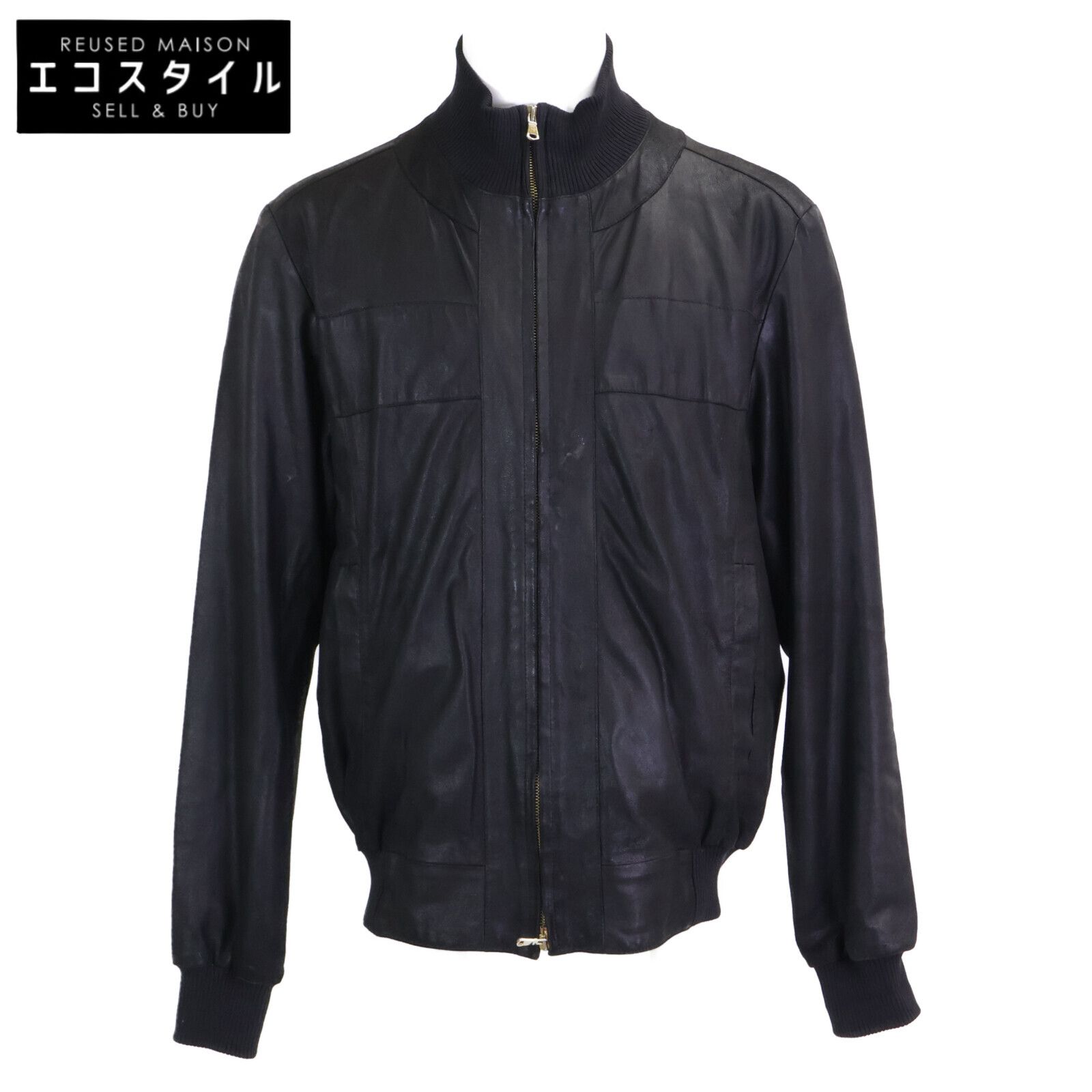 ISAIA　イザイア　ヌバックレザー ジップアップ ブルゾン　52