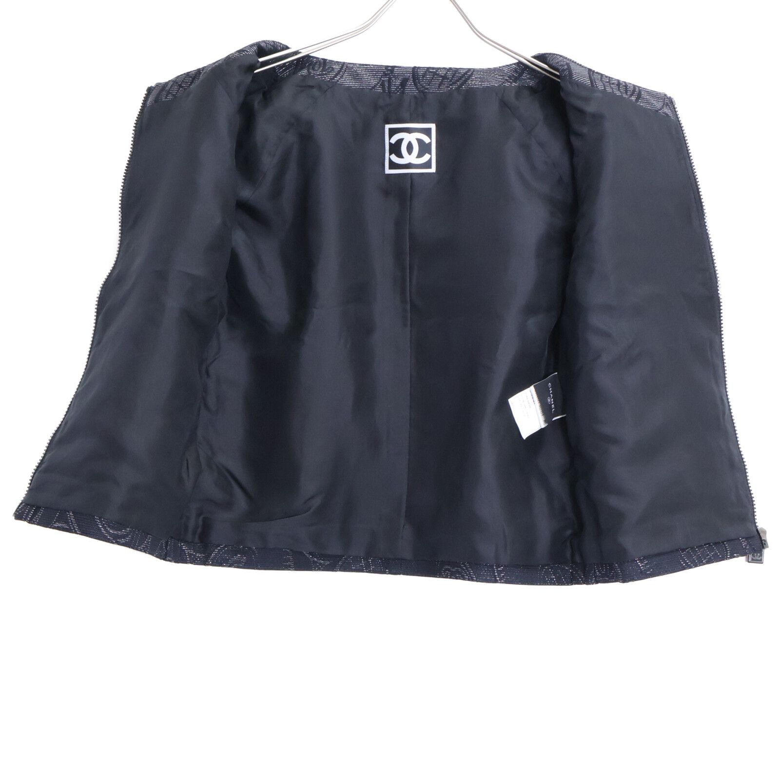 CHANEL シャネル 【美品】P35265V23151 スポーツライン 総柄 シルク混