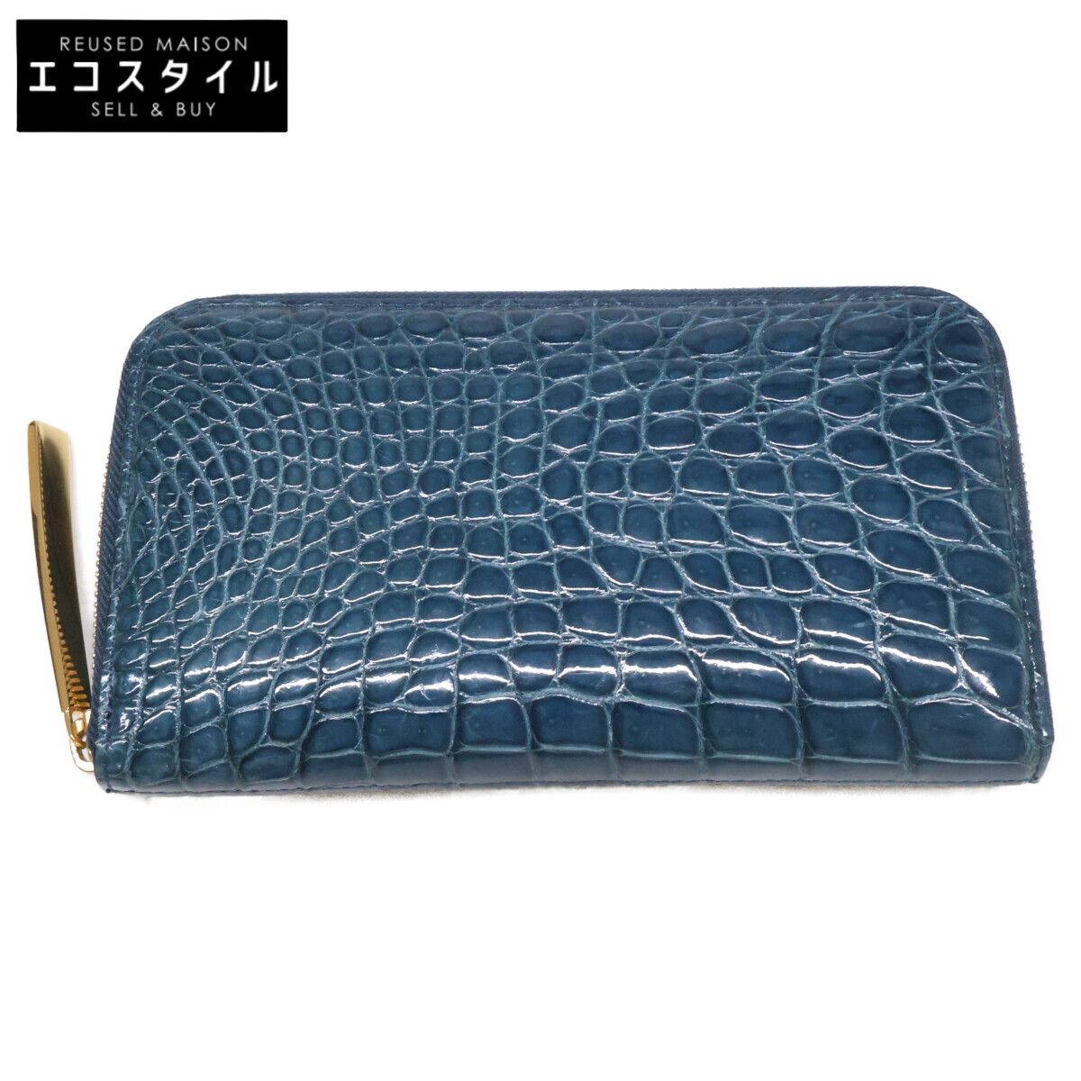 IKEDA Kohgei 池田工芸 美品 クロコダイル ポロサス x ゴールドパイソン ロングウォレット 長財布 IKEDA Kohgei 池田工芸 美品 クロコダイル ポロサス x ゴールド