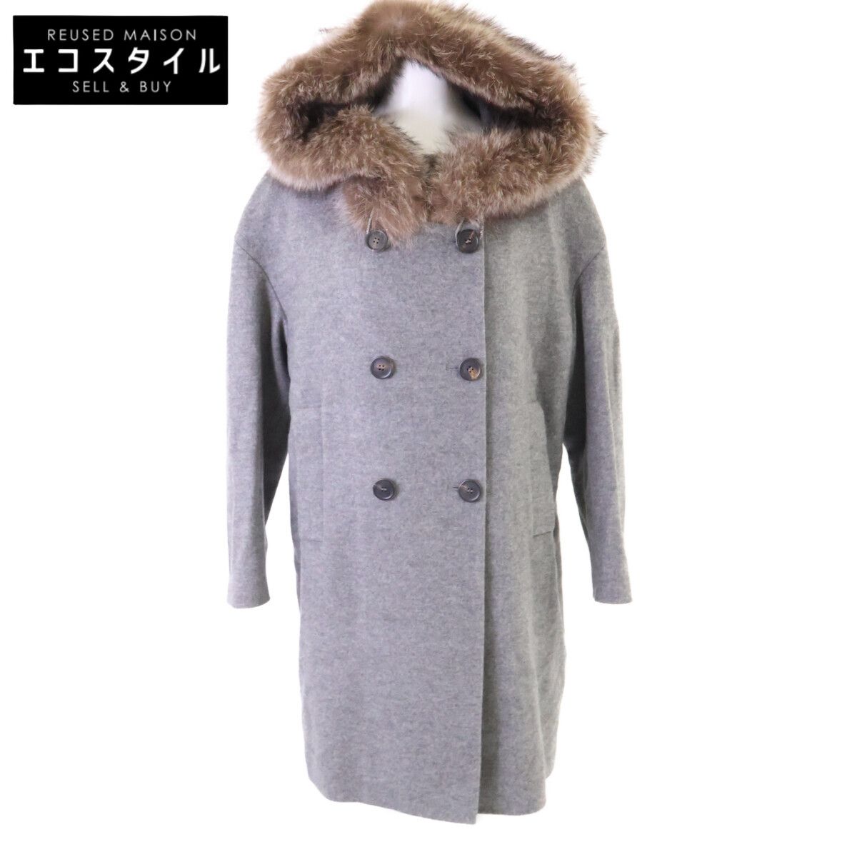 BRUNELLO CUCINELLI ブルネロクチネリ 美品 モニーレ装飾 ファー付き